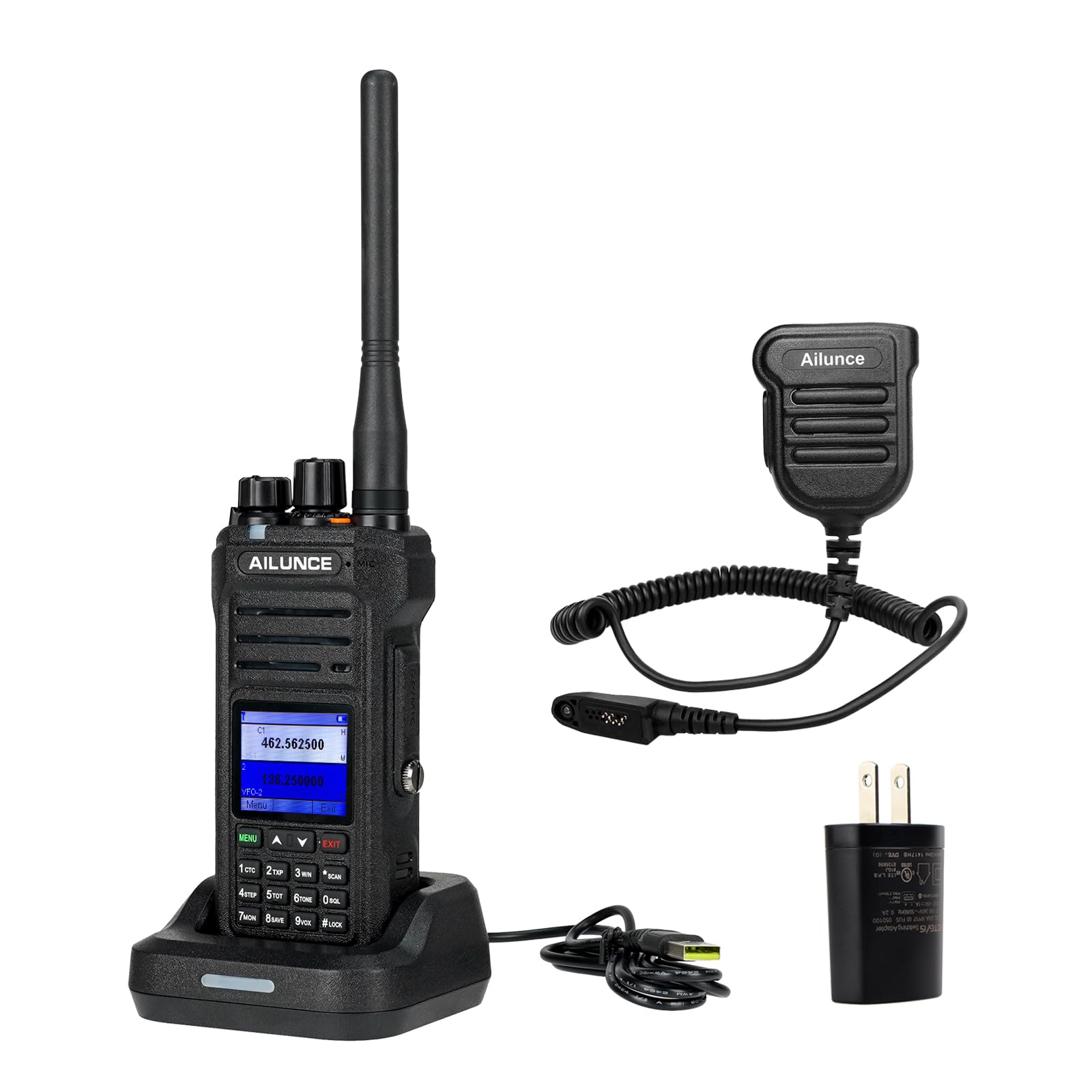 Retevis Ailunce Ha1G Gmrs Handheld Radio, Gmrs Radio With Speaker Mic, Ip67 Waterproof, Noaa, 2800Mah Usb C Rechargeable Portable Two Way Radio