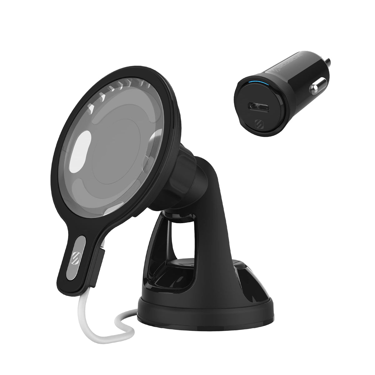 Scosche Mshwdpd20 Magicmount Windshield/Dashboard Suction Cup Cell Phone Holder For Magsafe Wireless Charger Compatible With Iph