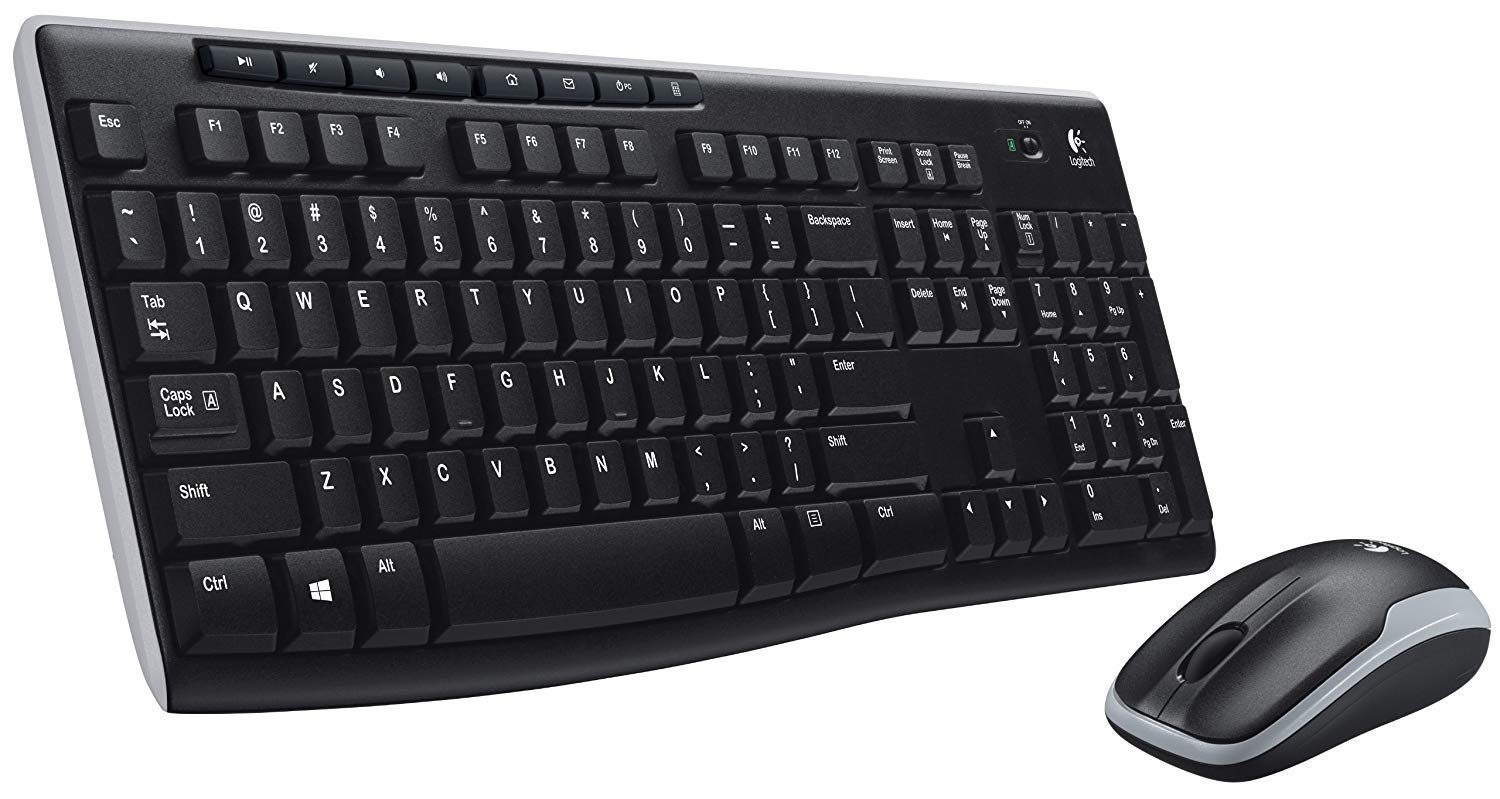 Logitech K270 Wireless Keyboard And M185 Wireless Mouse Combo   Keyboard And Mouse Included, Long Battery Life (Black With Mouse