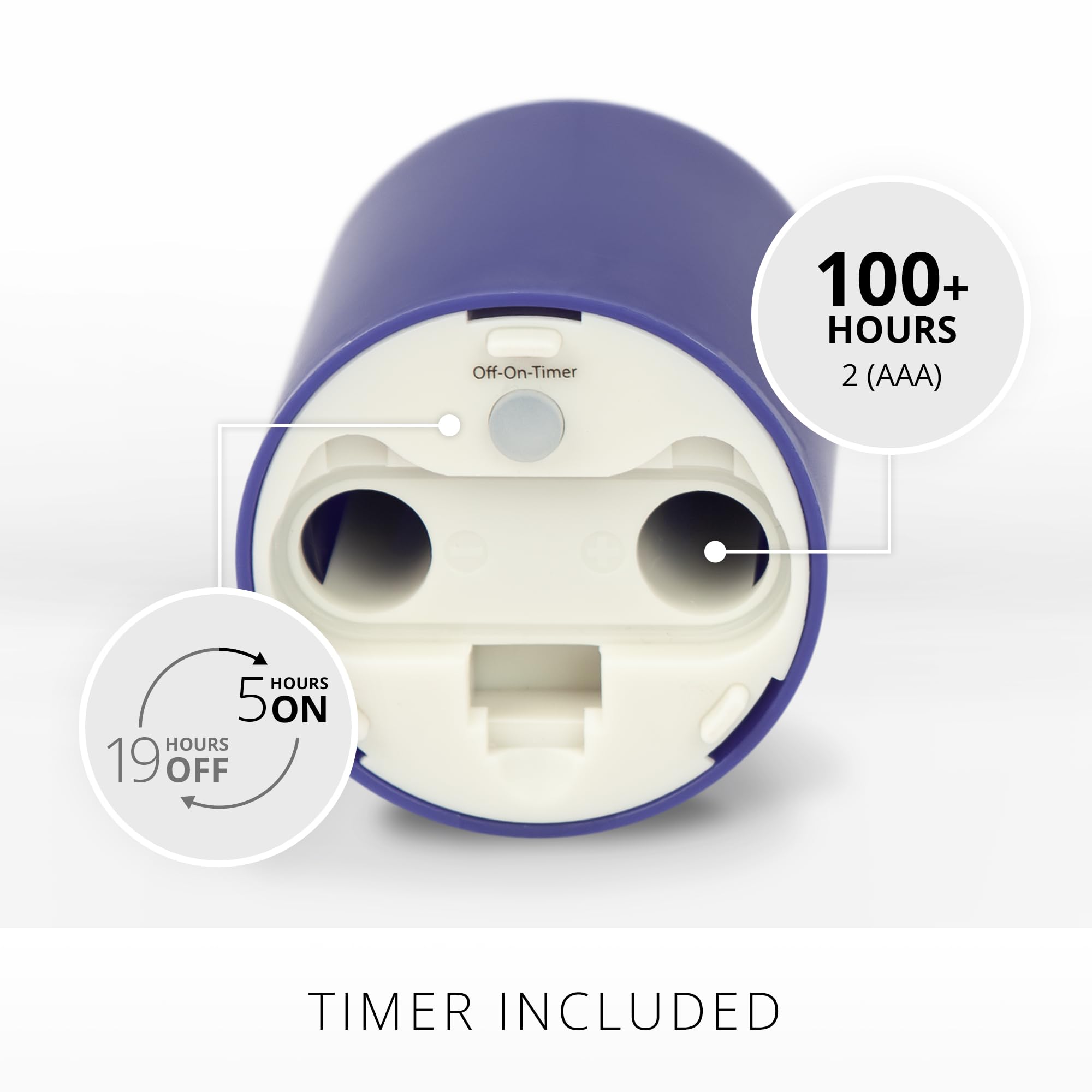 Luminara Outdoor Votive Flameless Led Candle, Vivid Ultramarine 2'' X 3.2'', Moving Flame Battery Operated Timer Remote Ready Ip