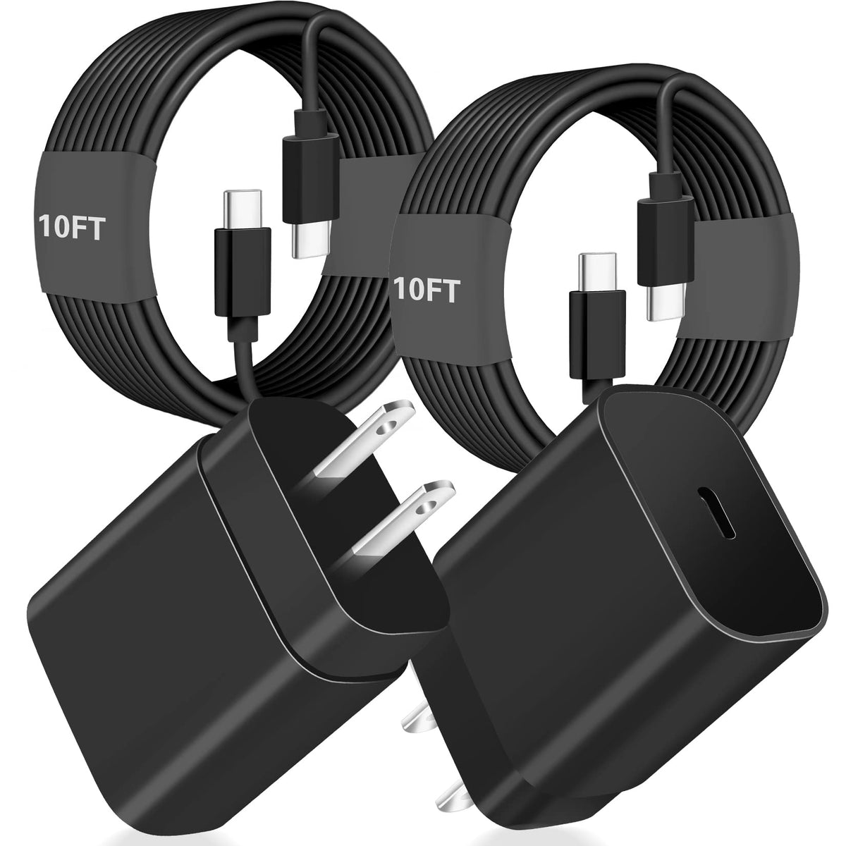Samsung Super Fast Charger,Usb C Charger Fast Charging Block,2Pack 25W Samsung Usb C Wall Charger,10Ft Quick Usb C Cable For Sam
