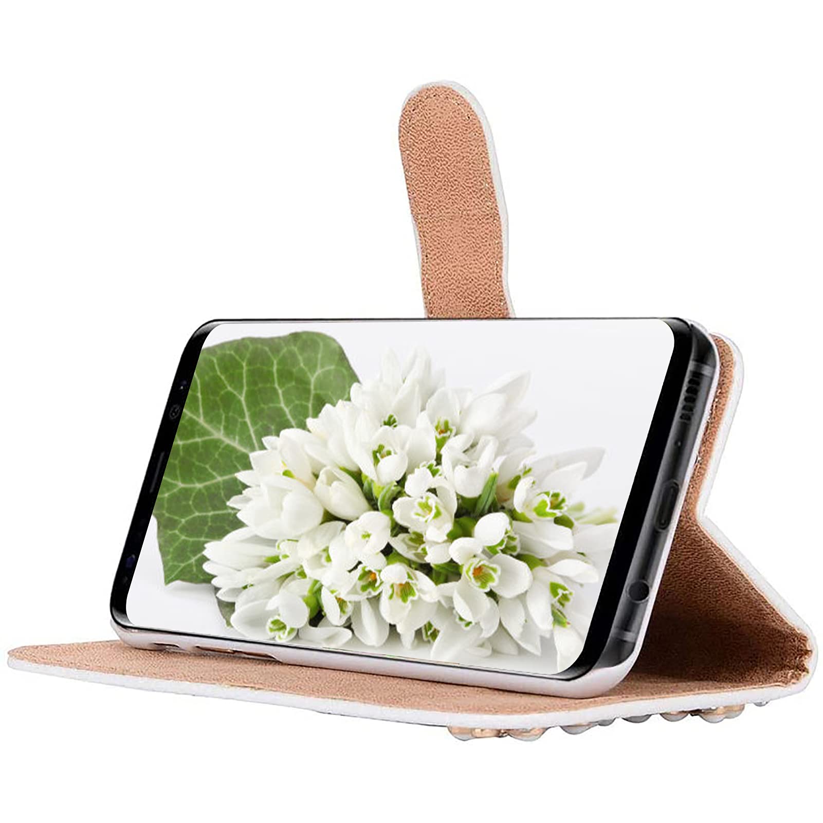 Shinyzone Bling Diamond Wallet Case For Moto G Pure,3D Handmade Sparkle Crystal Sturnning Stones Magnet Bowknot Buckle Flip Foli