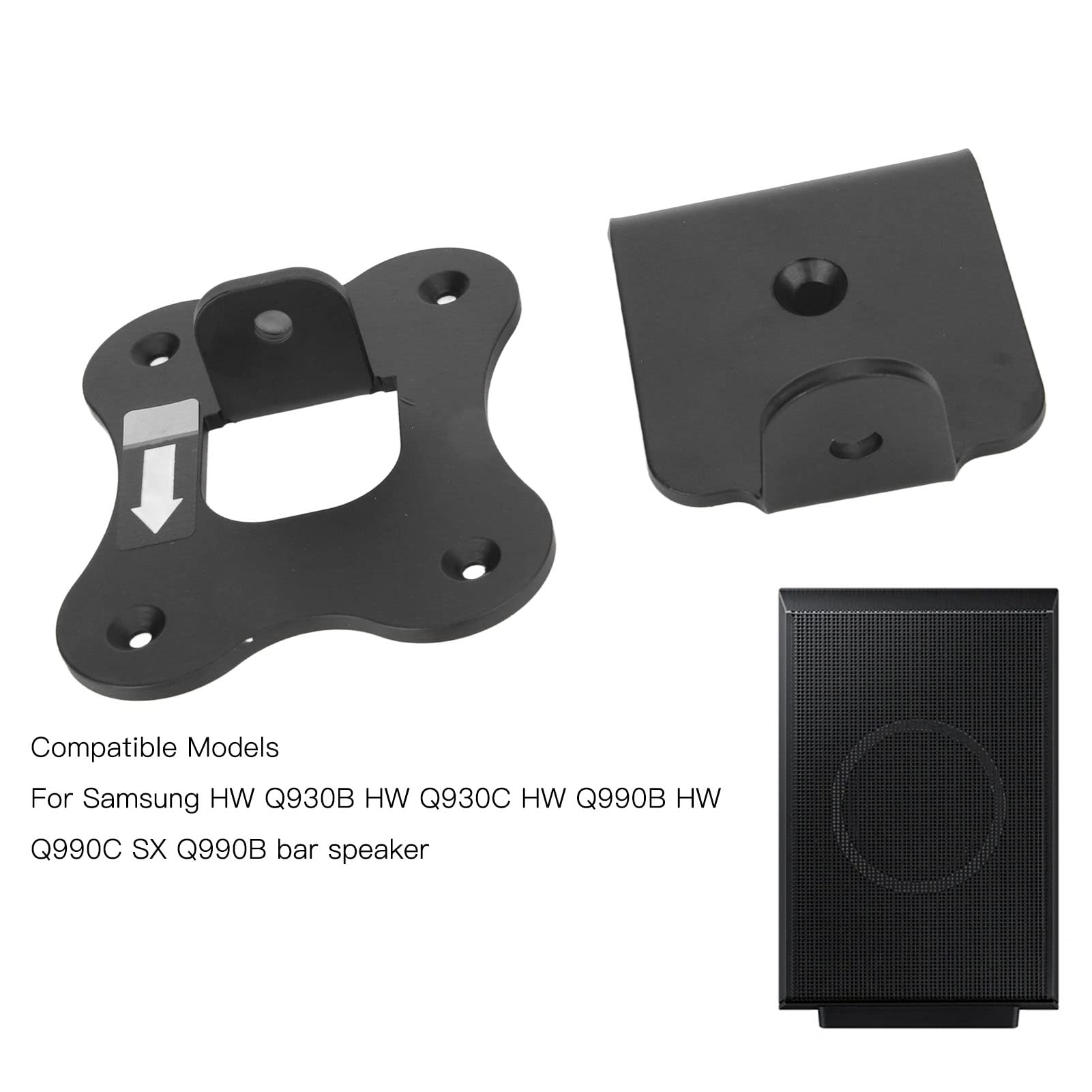 Gowenic Speaker Wall Mount Brackets For Samsung Hw Q930B Hw Q930C Hw Q990B Hw Q990C Sx Q990B Surround Sound Speakers, Metal Wall