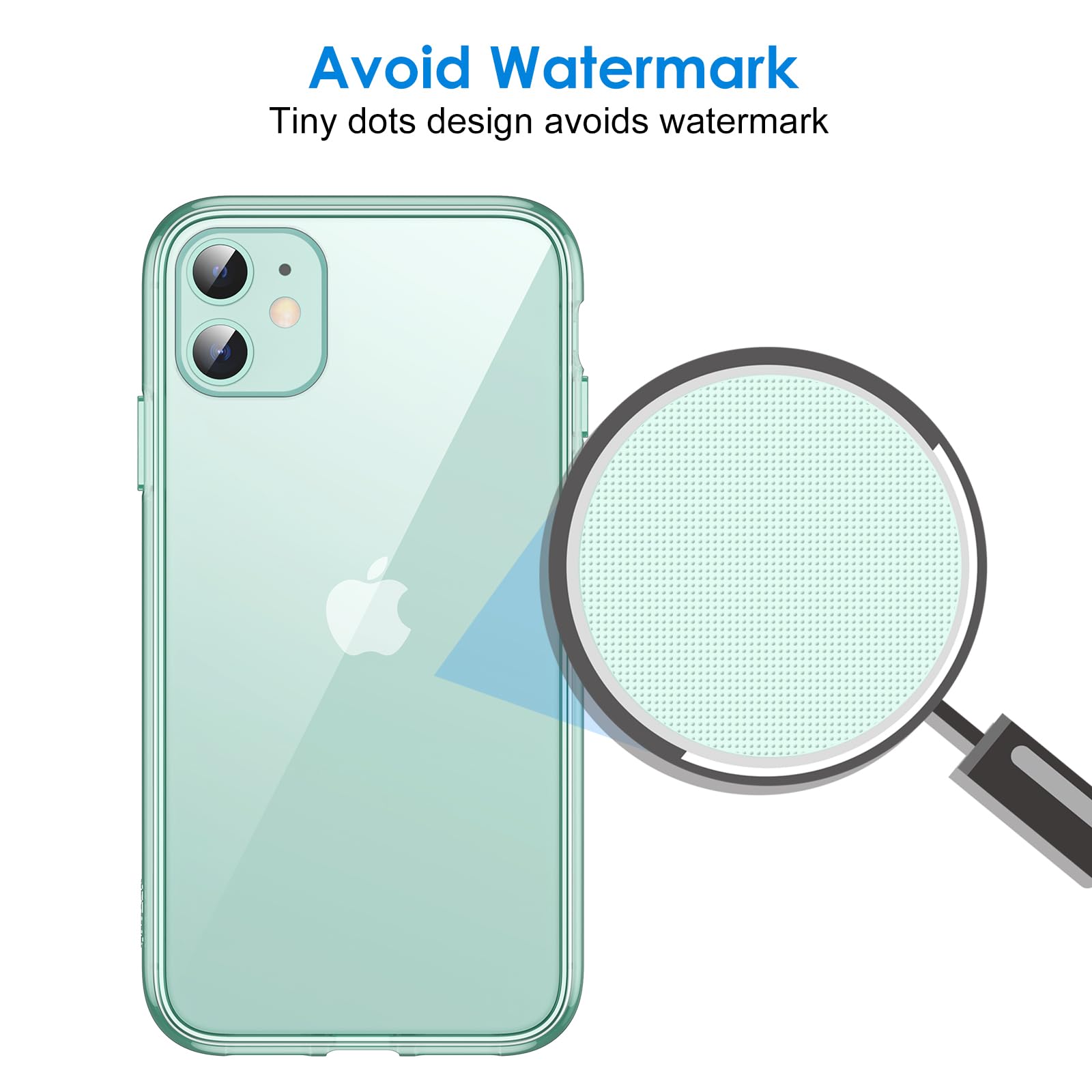 Jetech Case For Iphone 11 6.1-Inch, Non-Yellowing Shockproof Phone Bumper Cover, Anti-Scratch Clear Back (Midnight Green)