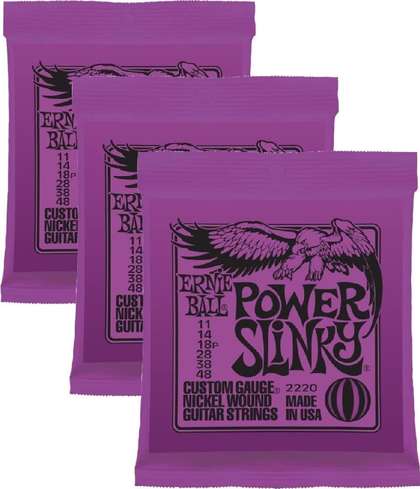 Ernie Ball Power Slinky Guitar Strings (Pack Of 3) (2220X3)