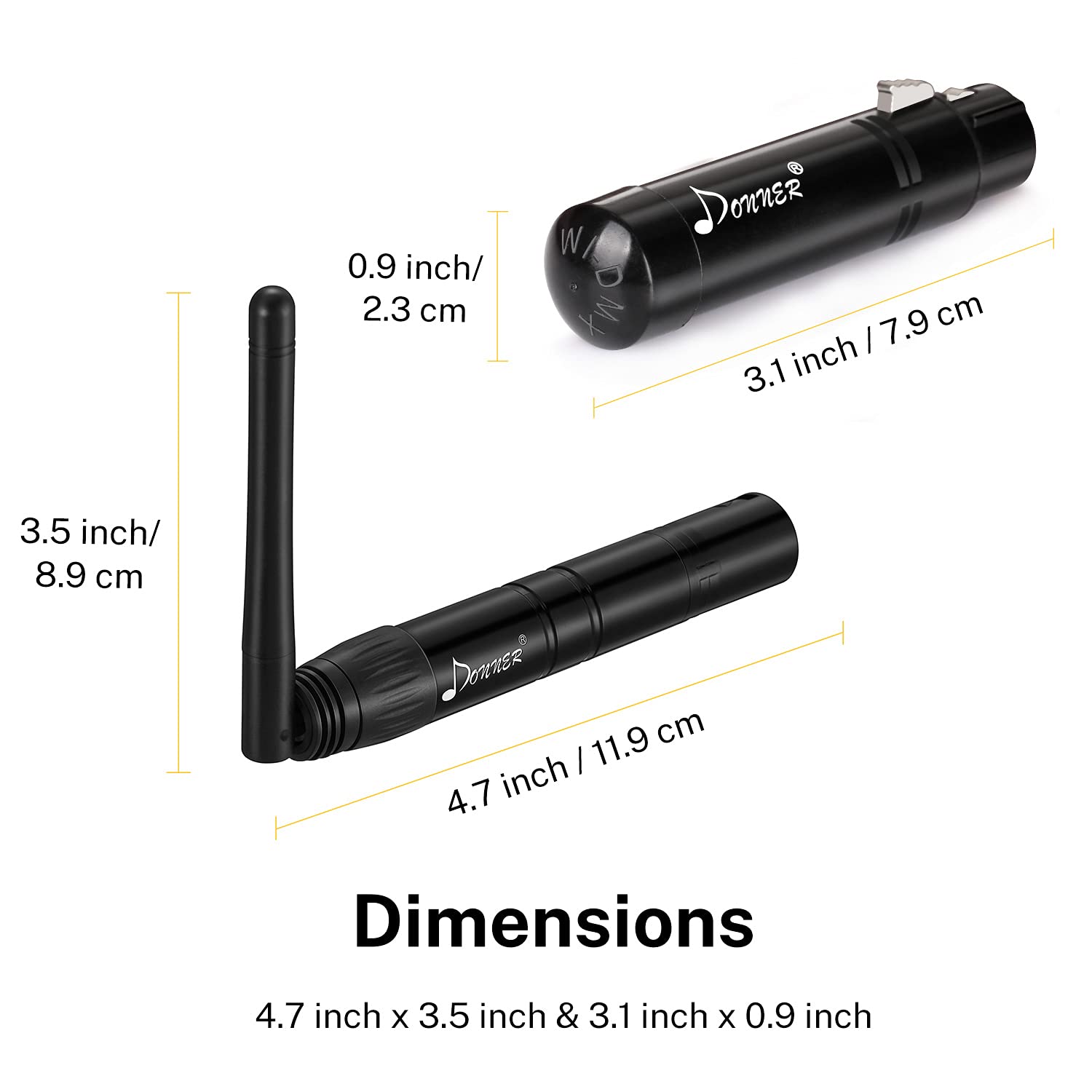 Donner DMX512 Wireless Controller 2.4G, 5 Receivers + 1 Transmitter, Black, Model EC803x1+EC825x7, Ideal for Stage Lighting &