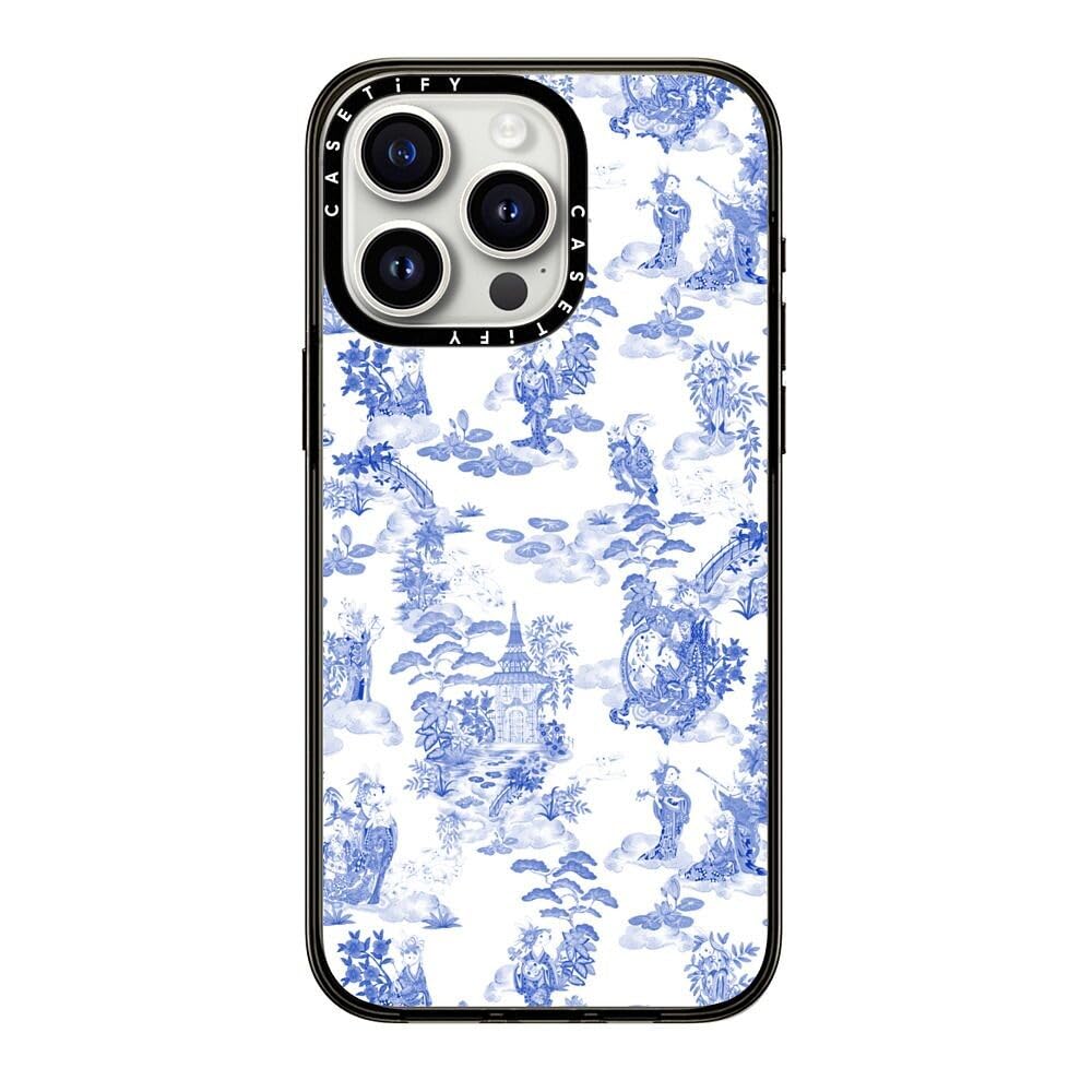 Casetify Compact Case For Iphone 15 Pro Max [2X Military Grade Drop Tested / 4Ft Drop Protection]   Moon Caravan Toile   Clear B