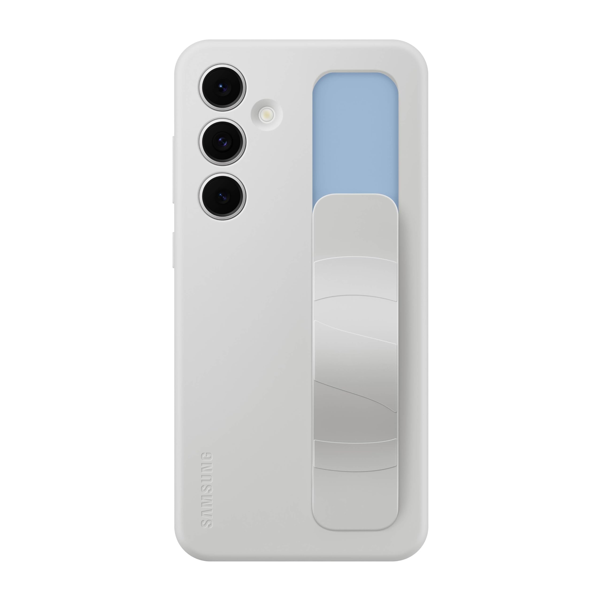 Samsung Galaxy S24 Fe Standing Grip Phone Case, Protective Silicone Cover With Hand Strap, Hands-Free Kickstand, Soft Touch, Dur