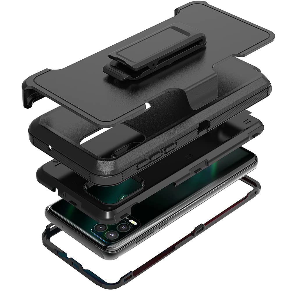 Compatible With Moto G Stylus 5G 2021 Case,With Screen Protectors,Heavy Duty Rugged Shockproof Full Body Protection Kickstand Ca