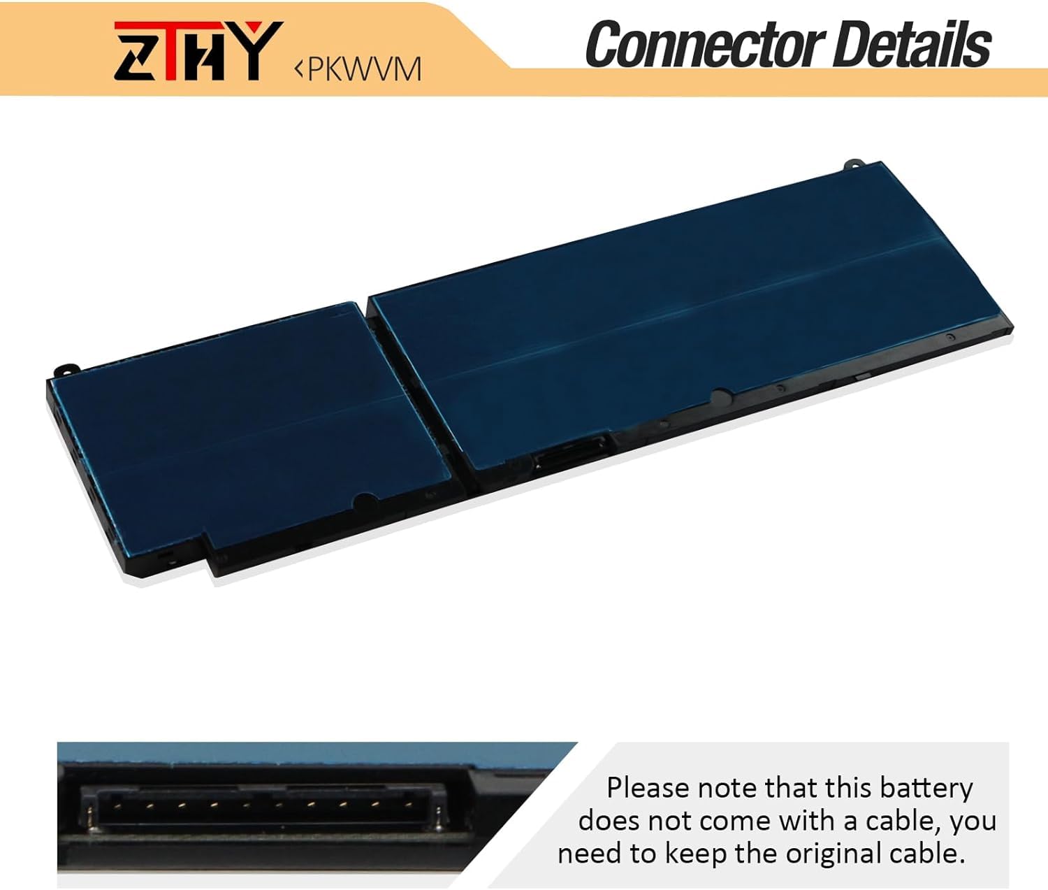 Zthy 95Wh Pkwvm Laptop Battery Replacement For Dell Precision 7550 7560 7750 7760 Mobile Workstation P44E P93F P44E001 P44E002 P93F001 P93F002 C903V Cr72X 17C06 0Cr72X 0447Vr 068N03 453 Bbcq 11.4V