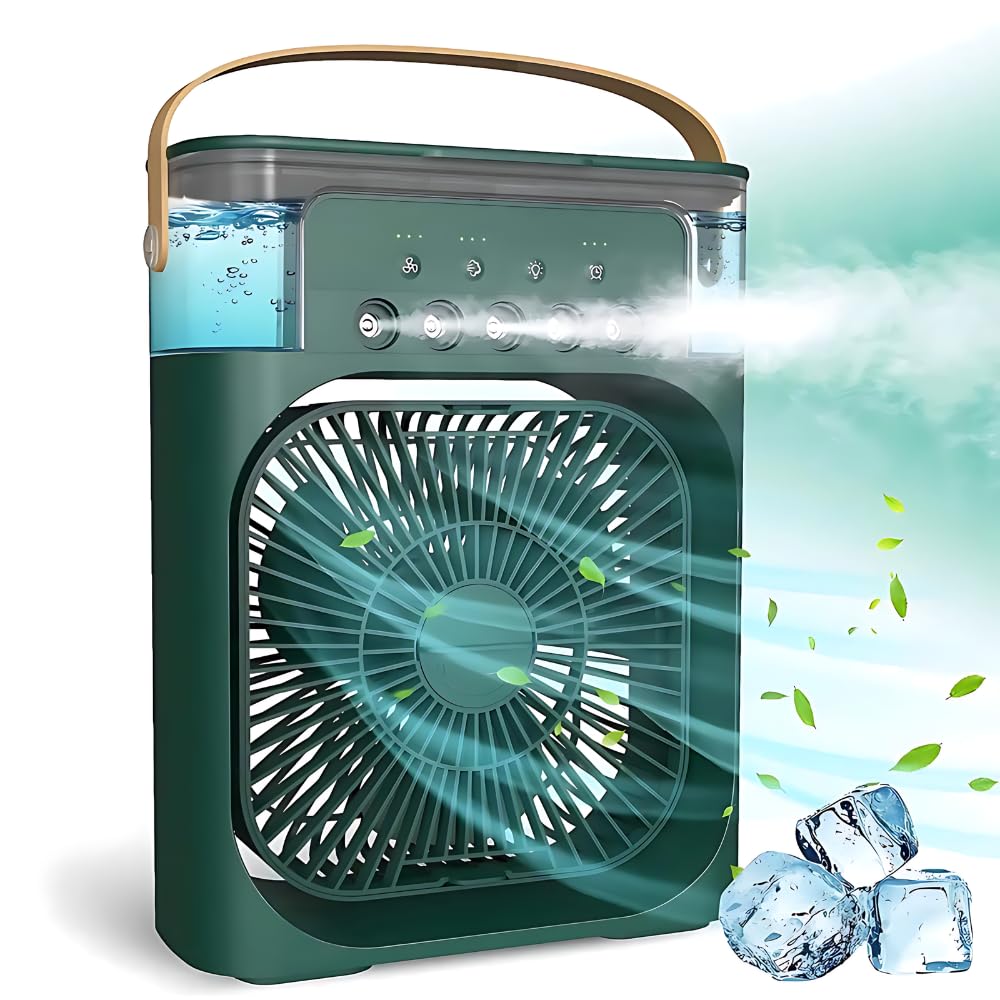 Drumstone (15 YEARS WARRANTY) Personal Air Cooler, Portable Air Conditioner Fan, Mini Evaporative Cooler with 7 Colors LED Light