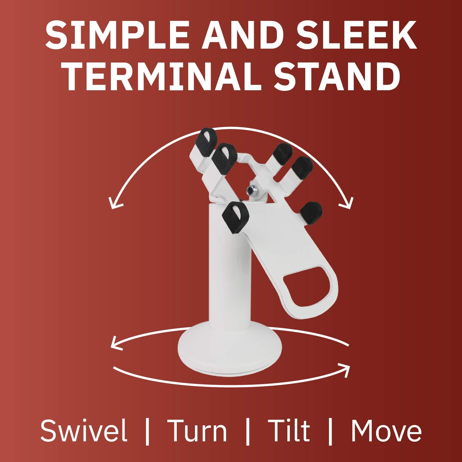 Discount Credit Card Supply DCCStands Swivel and Tilt Clover Flex Terminal Stand, Screw in and Adhesive