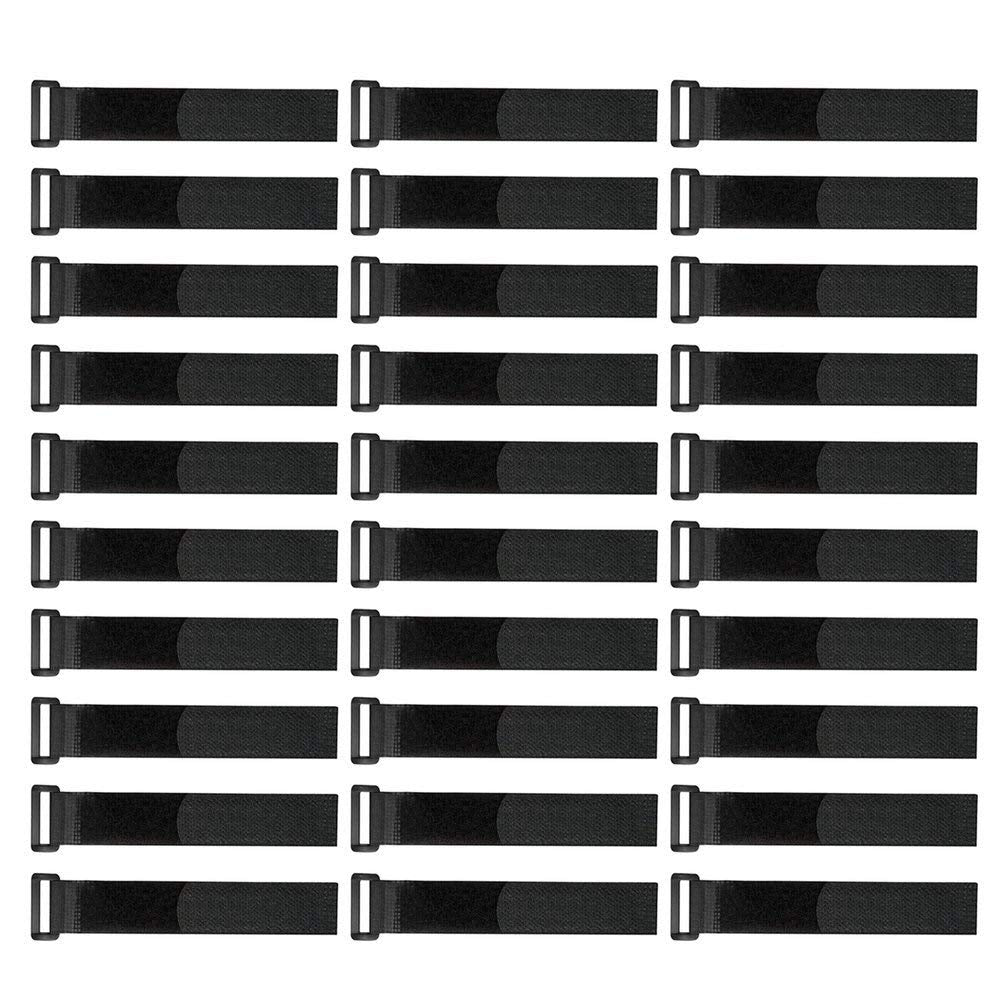 [30 Pack] 8 Inch Hook And Loop Straps Reusable Fastening Cable Strap By Yiwerder, Durable Self Adhesive Cable Ties To Keep Your