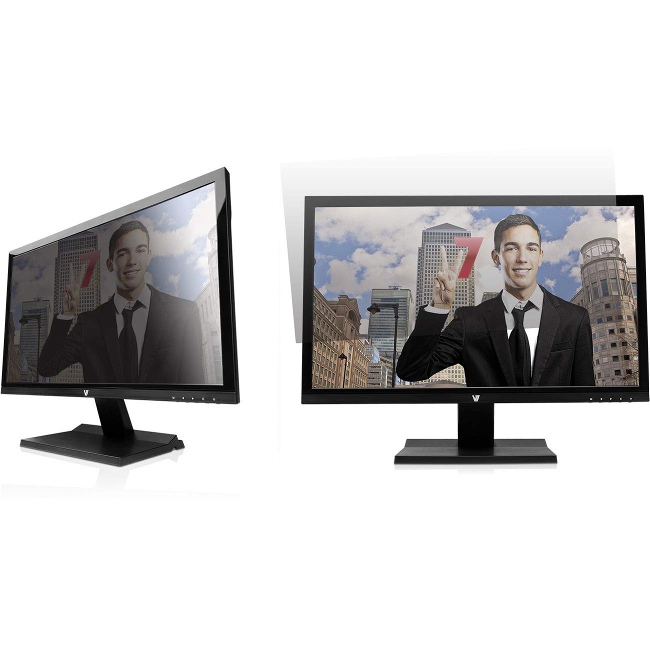 V7 Ps19.0Wa2 2N 19'' Privacy Filter (16:10, 16.12 X 10.11 In / 40.94 X 25.68 Cm, Cleaning Cloth, Mounting Straps) Matt/Glossy