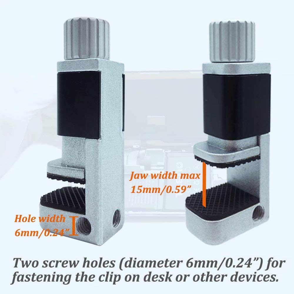 8Pcs Phone Screen Repair Clamp With Protective Rubber Pad, Not Scratch On Screen, Adjustable Fastening Clamp Clip Compatible Wit