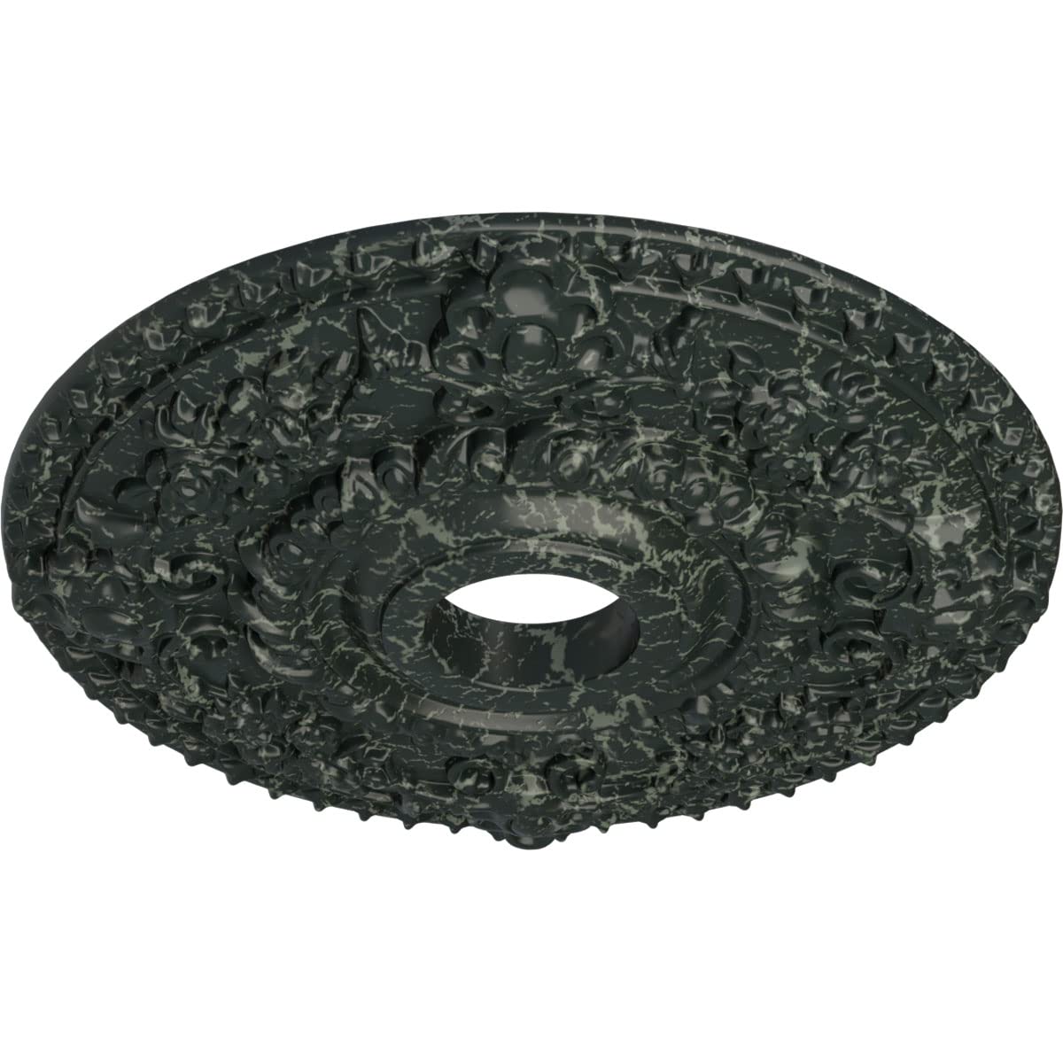 Ekena Millwork Cm18Roptc Rose Ceiling Medallion, Painted Turtle Crackle