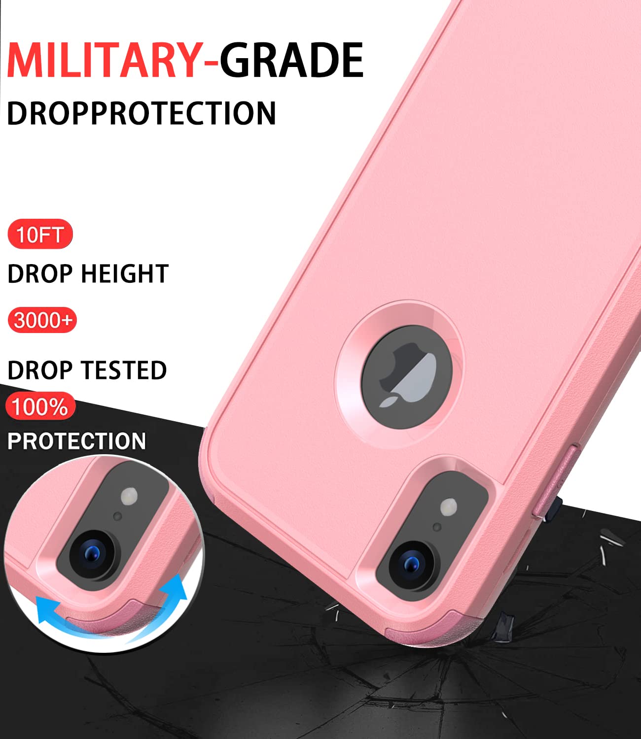 Diverbox For Iphone Xr Case [Shockproof] [Dropproof] [Dust Proof],Heavy Duty Protection Phone Case Cover For Apple Iphone Xr (Pi