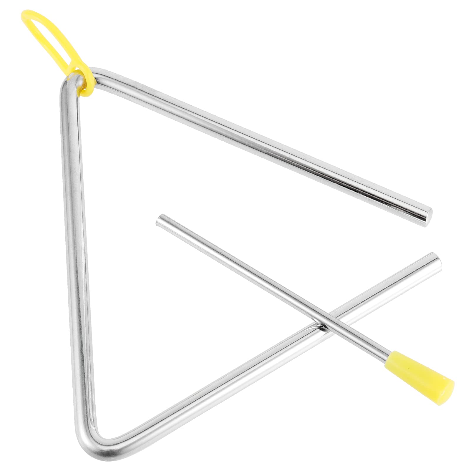 Mukchap 6 Pack Musical Triangle Instrument Set, 4, 5, 6, 7, 8, 9 Inch Musical Triangle With Striker, Musical Steel Triangle Perc