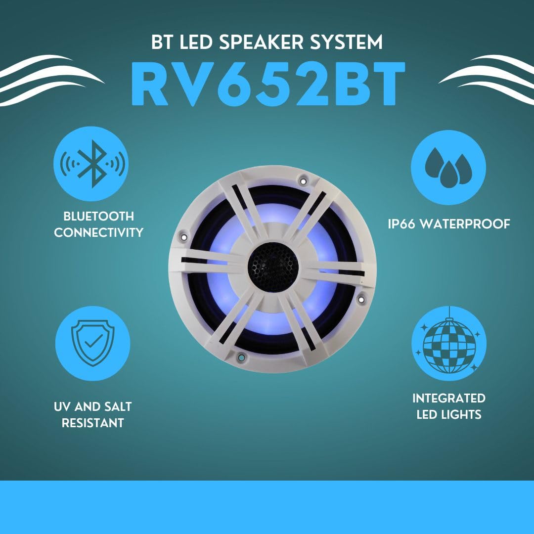 6.5 Bt Led Speaker White
