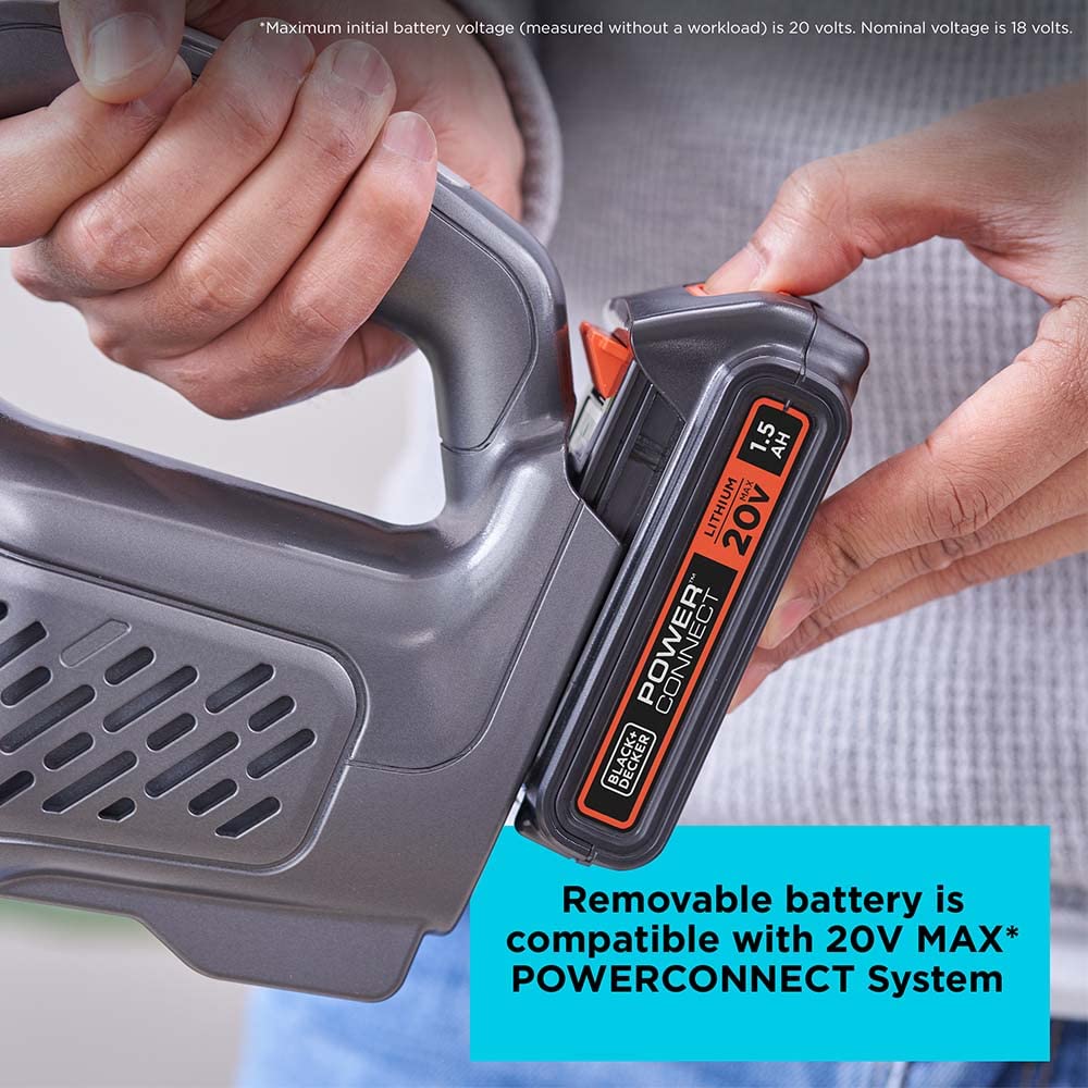 Black+Decker 20V Dustbuster, Cordless Handheld Vacuum, Home And Car Vacuum With Removable/Rechargeable Battery (Bchv001C1)
