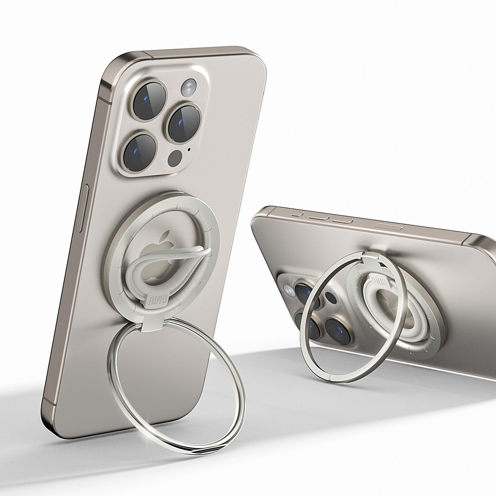 Opso Magnetic Phone Ring Holder For Magsafe, 360 Rotatable Gym Finger Ring Grip Stand, [Dual-Sided Magnet] Magnetic Phone Grip A