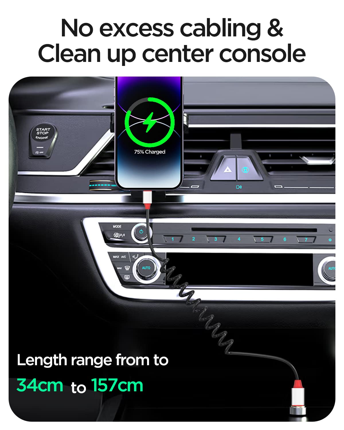 AICase Coiled USB C to Lightning Cable for Apple CarPlay,Expansion Spring Coiled Cable,PD Type C Scalable Charging Cable for iPhone 14/13/13 Pro 12 Pro Max 12 11 X XS XR 8 Plus,AirPods Pro