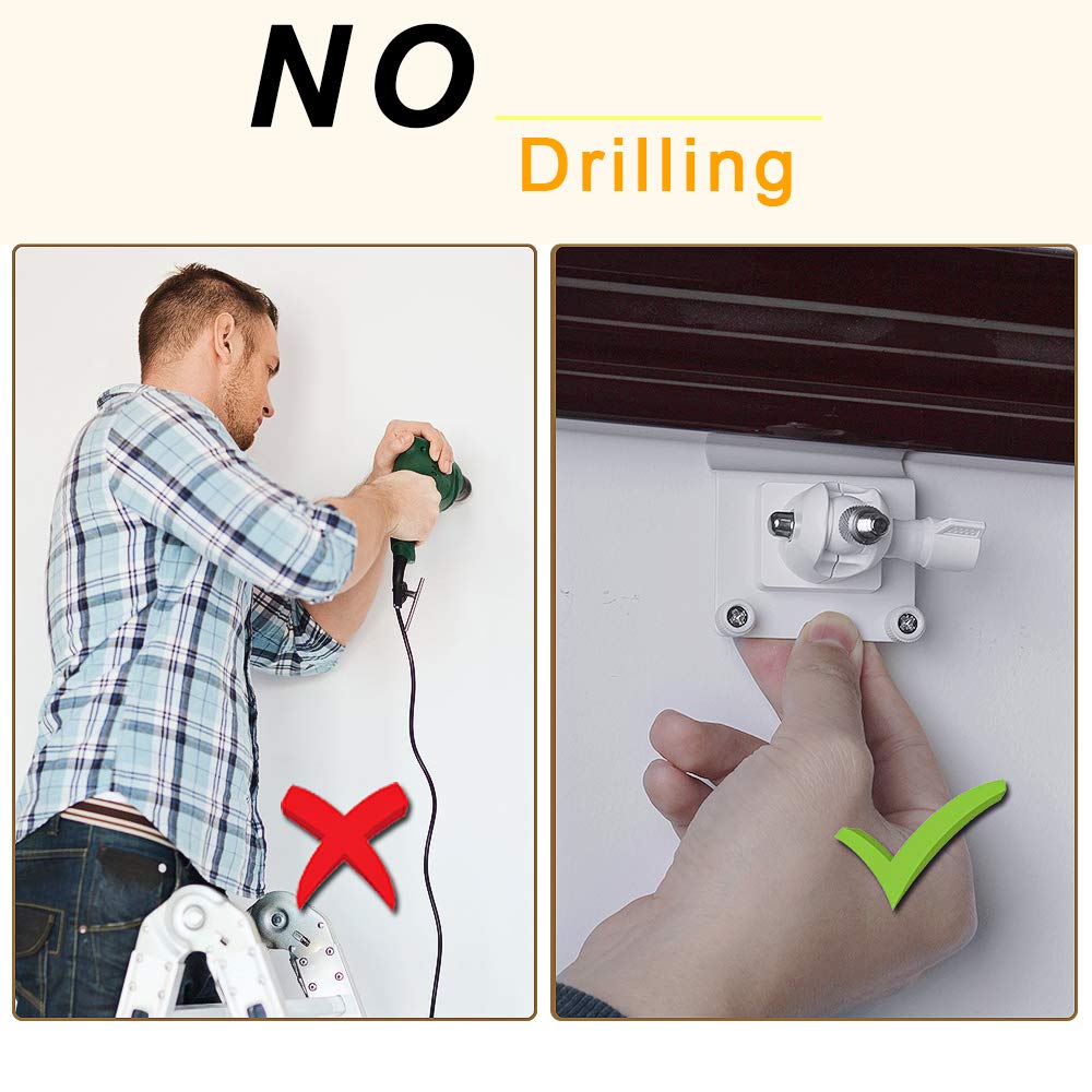 Holaca [Upgraded Version] Vinyl Siding Clips For Arlo Zumimall Ring Eufy Security Camera, Hanger Hooks For Mounting Security Cam