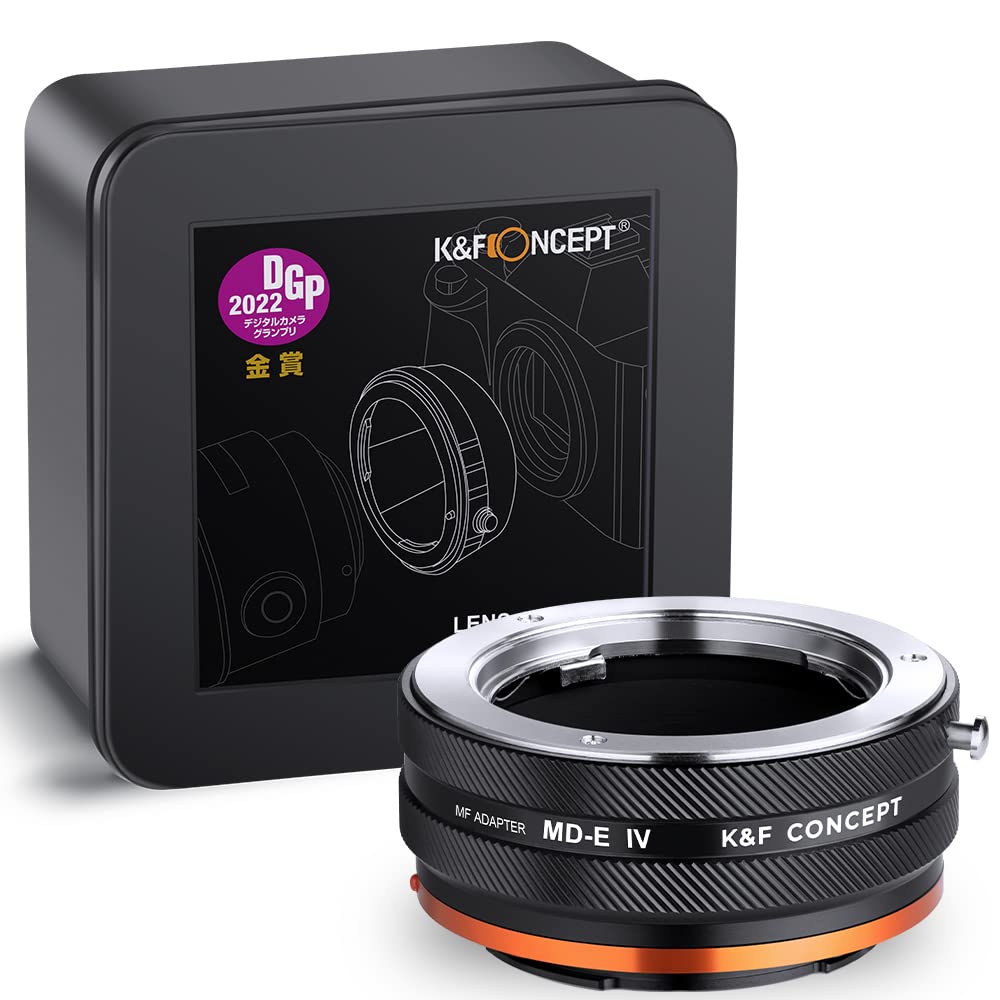 K&F Concept Lens Mount Adapter Md Nex Iv Manual Focus Compatible With Minolta Rokkor (Sr/Md/Mc) Lens And Sony E Mount Camera Body