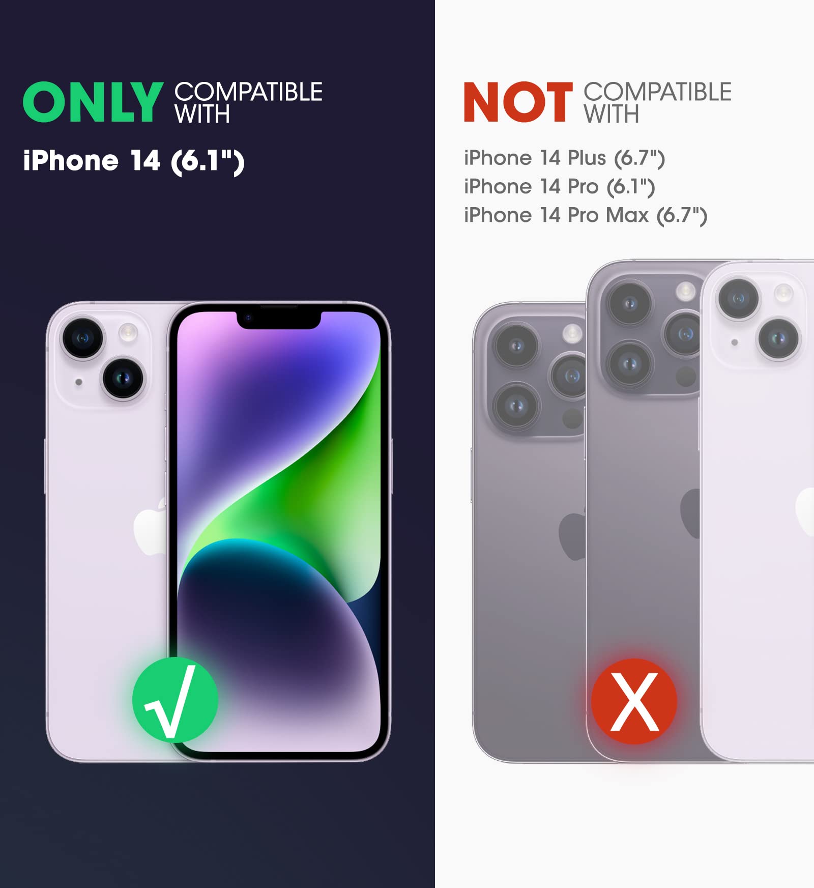 Supcase For Iphone 14 Case With Stand & Belt-Clip (Unicorn Beetle Pro), [Built-In Screen Protector] [Military-Grade Drop Protect