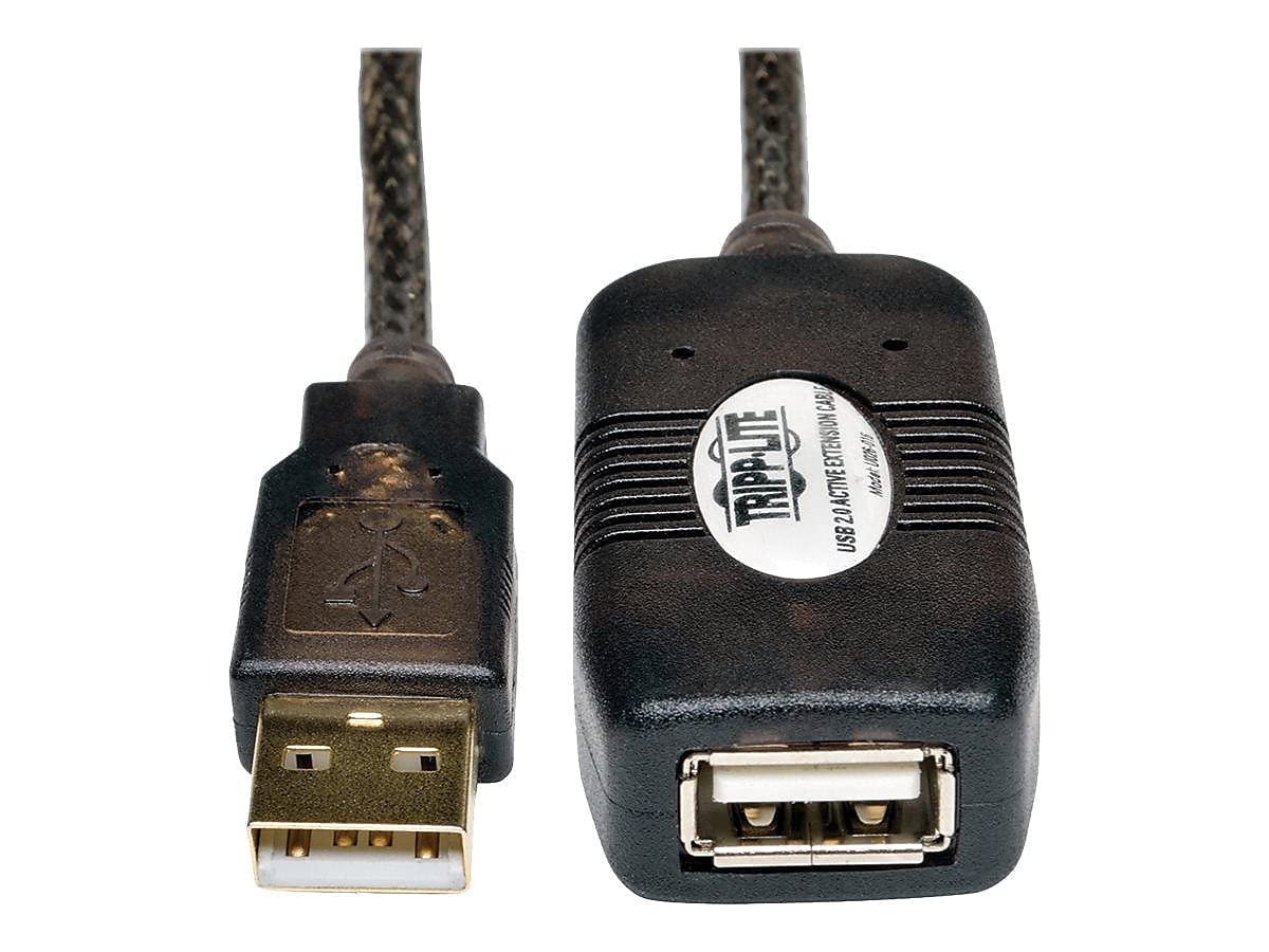 Tripp Lite Usb 2.0 Hi Speed Active Extension Repeater Cable, Usb A (M/F), 16 Feet / 4.88 Meter Cable, Daisy Chain Up To 80 Feet