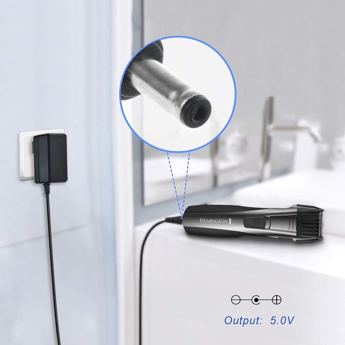 Pkpower Ac Adapter Compatible With Remington Shaver Pg525 Pg6135 Pg6145 Pg 6145 Pg6155 Pg 6155 Pg6025 Pg6060, Power Supply For M