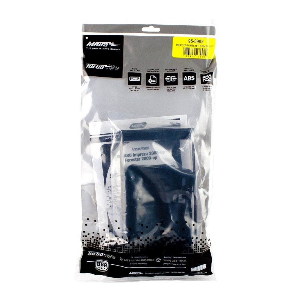 Metra 95 8902 Double Din Installation Kit For 2008 Up Subaru Impreza/Wrx Vehicles, Black