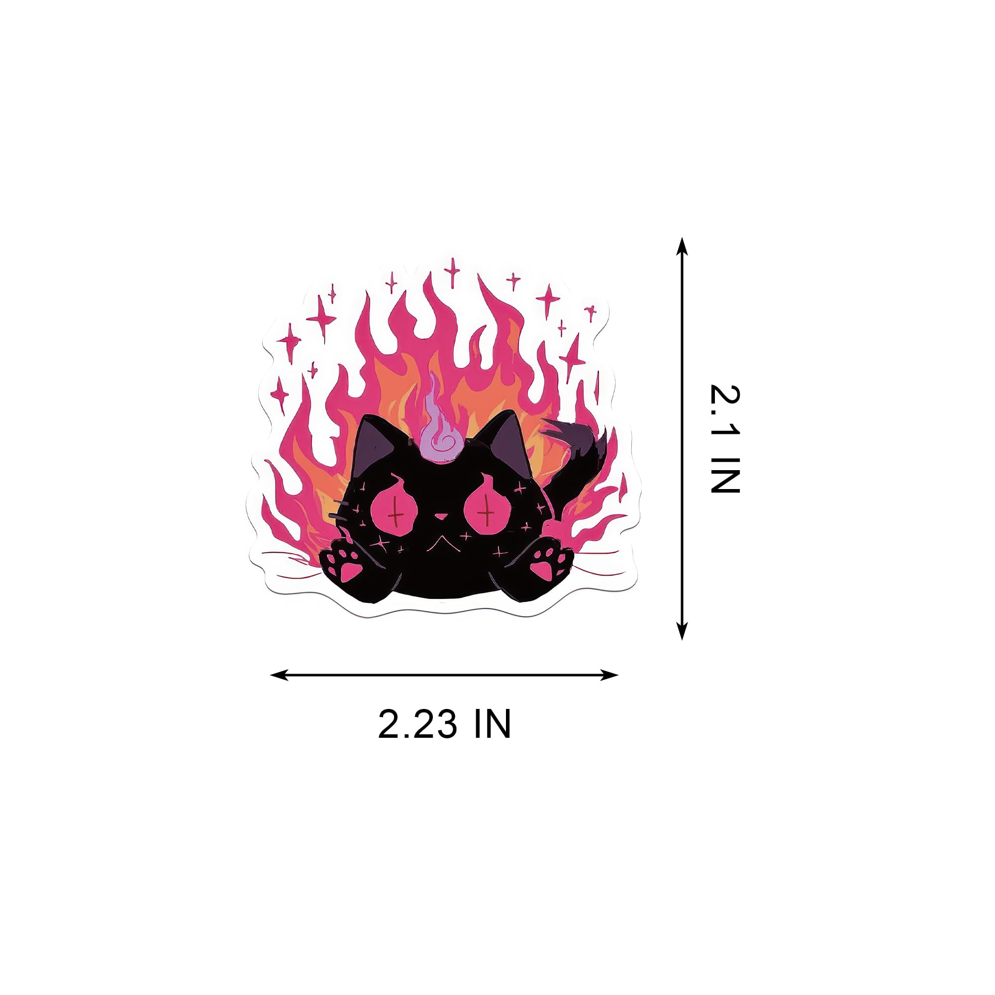 Witchy Stickers 50 Horror Stickers Black Cat Stickers For Adults Teens Gothic Cat Accessories Fairy Tale Stickers Cat Meme Stick