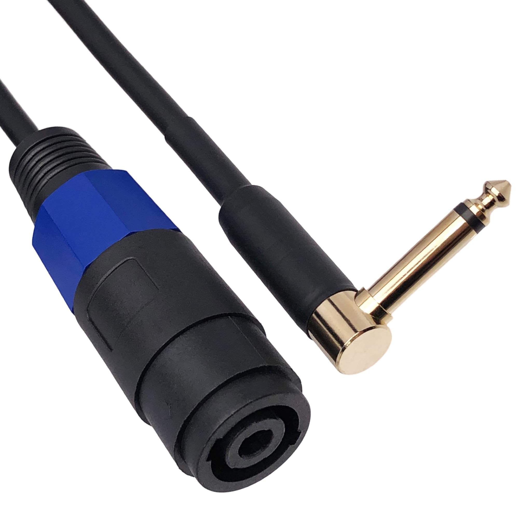 Cess 144 Speakon Female Connector To 1/4' Male Ts Speaker Cable   Speak On Jack To 1/4 Ts Plug (Right Angle Plug)