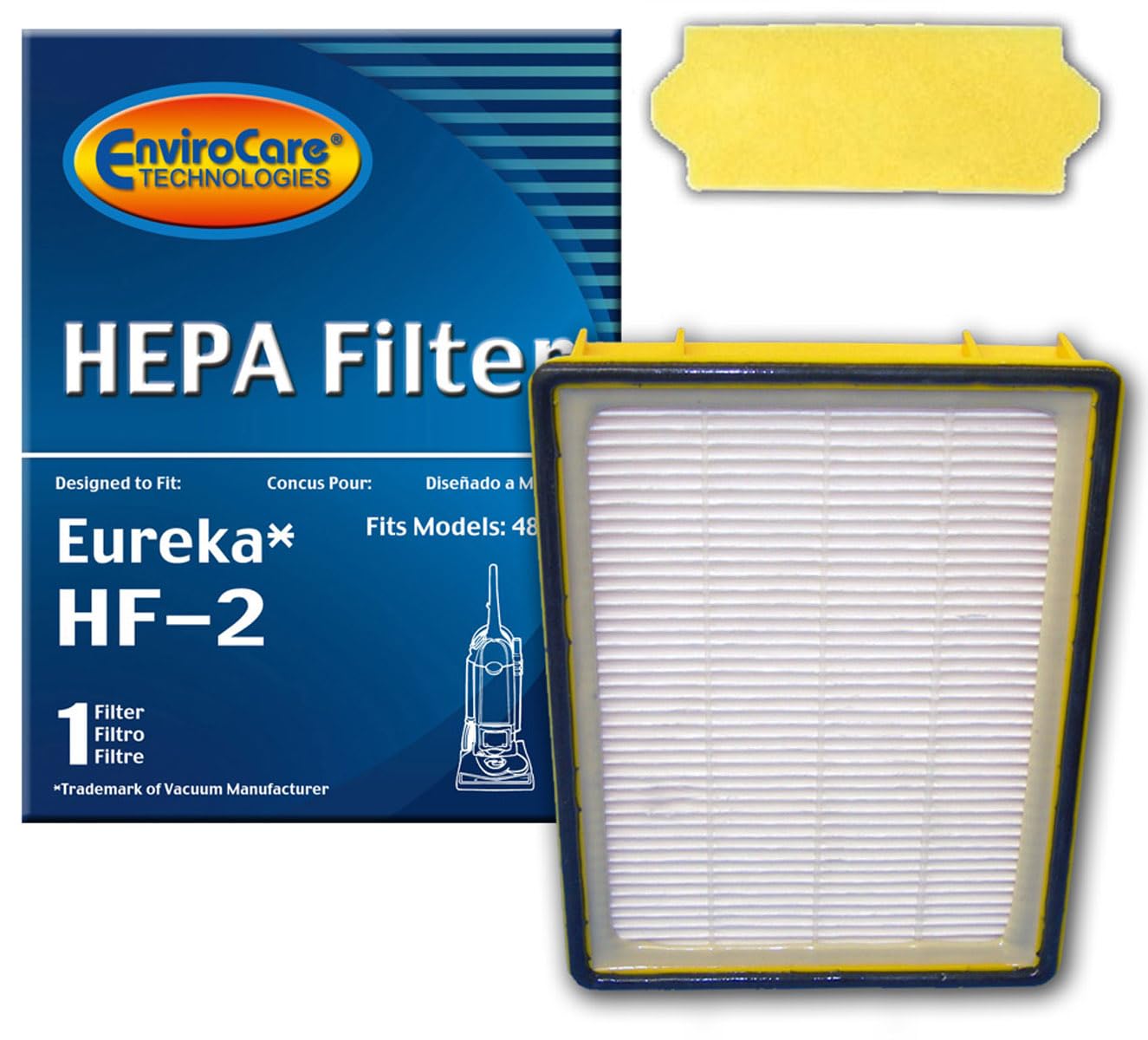 Envirocare Replacement Hepa Vacuum Cleaner Filter Set Designed To Fit Eureka Hf 2 Filters And 70082 Filters