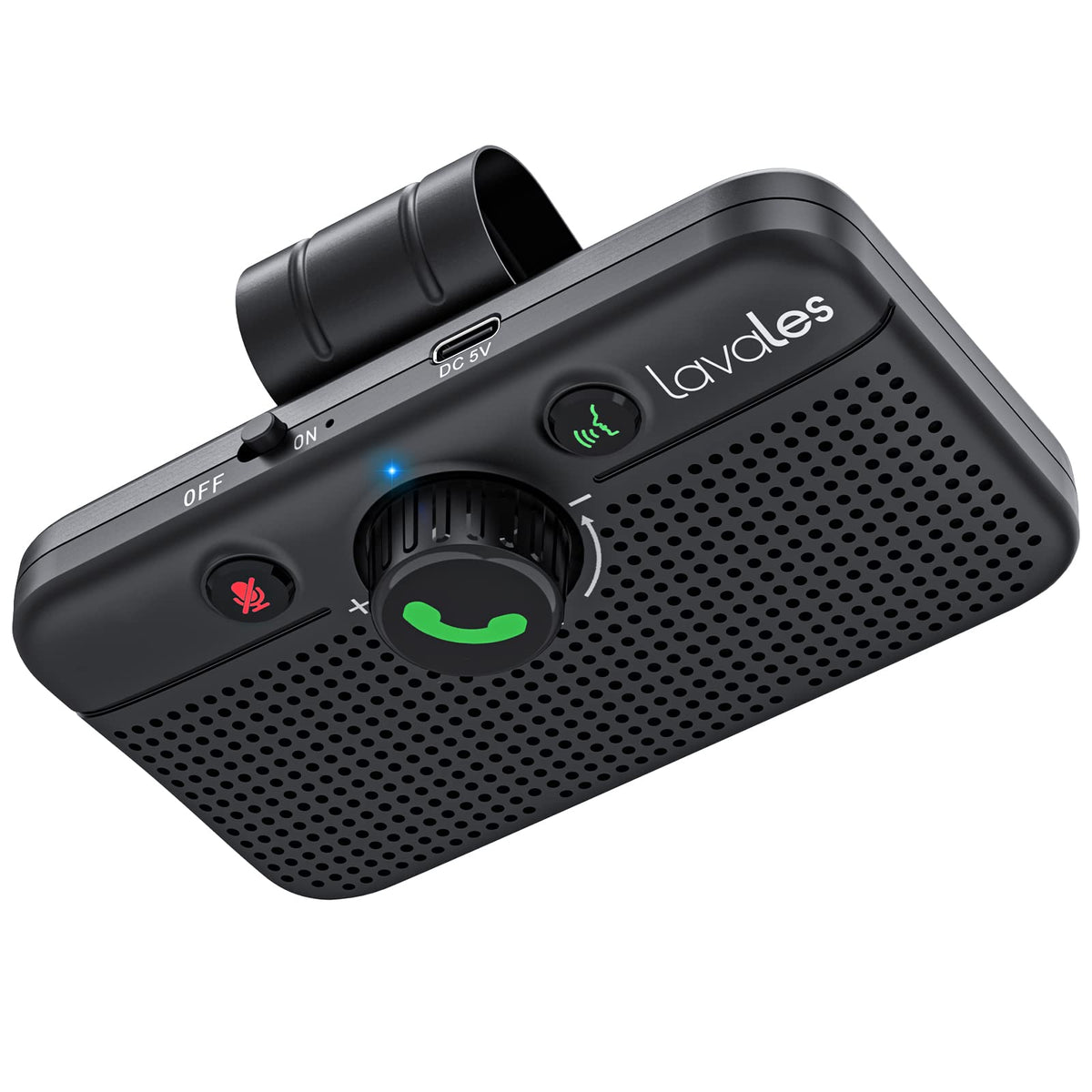 Lavales Car Bluetooth 5.3 Speaker, Handsfree Bluetooth Car Kit For Cell Phone, Support Siri Google Voice Assistant/Motion Auto O
