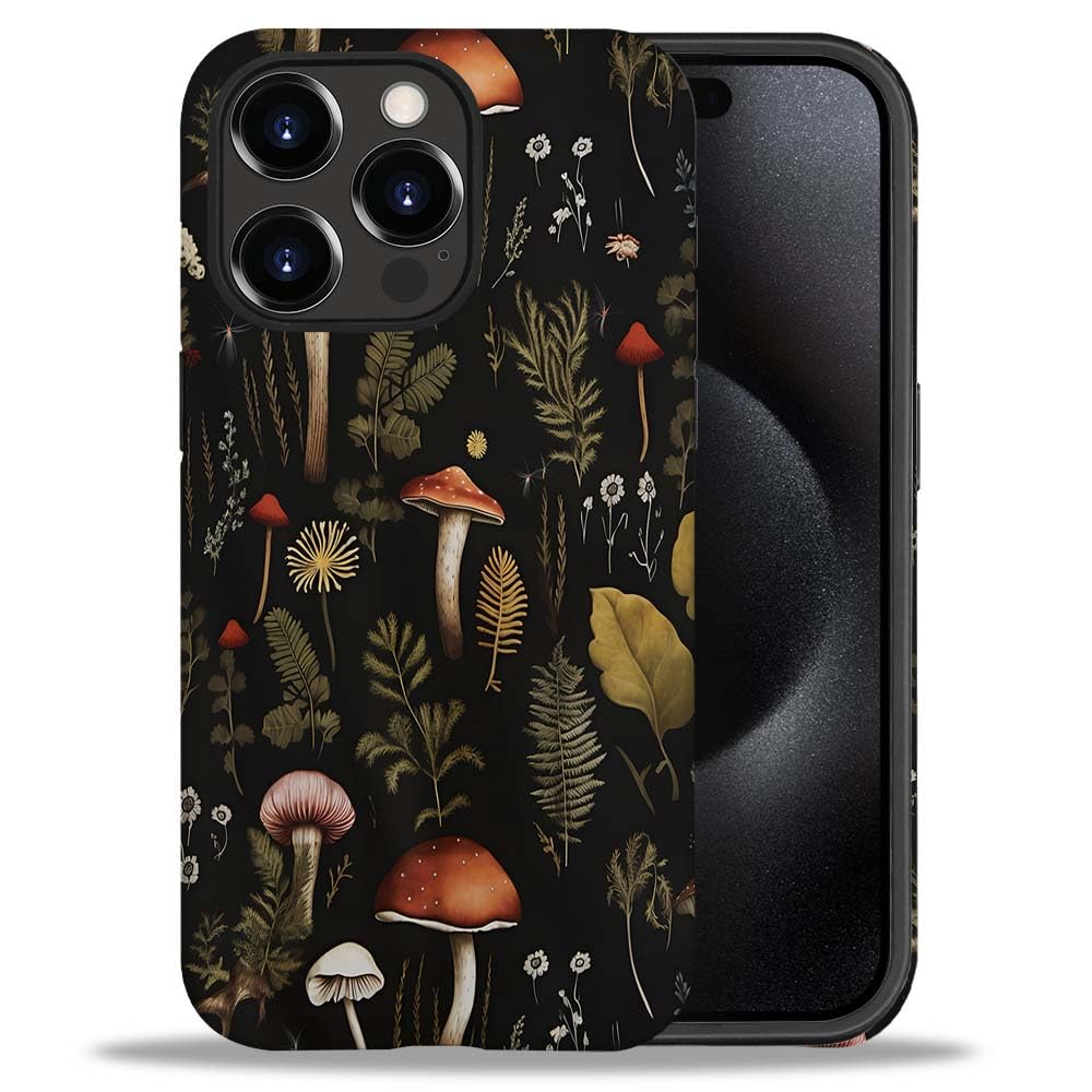 Seized Case Compatible With For Iphone 11 Pro,Vintage Mushroom Snail Daisy Leaf Phone Case For Girl Women Boy Men,Durable Protec