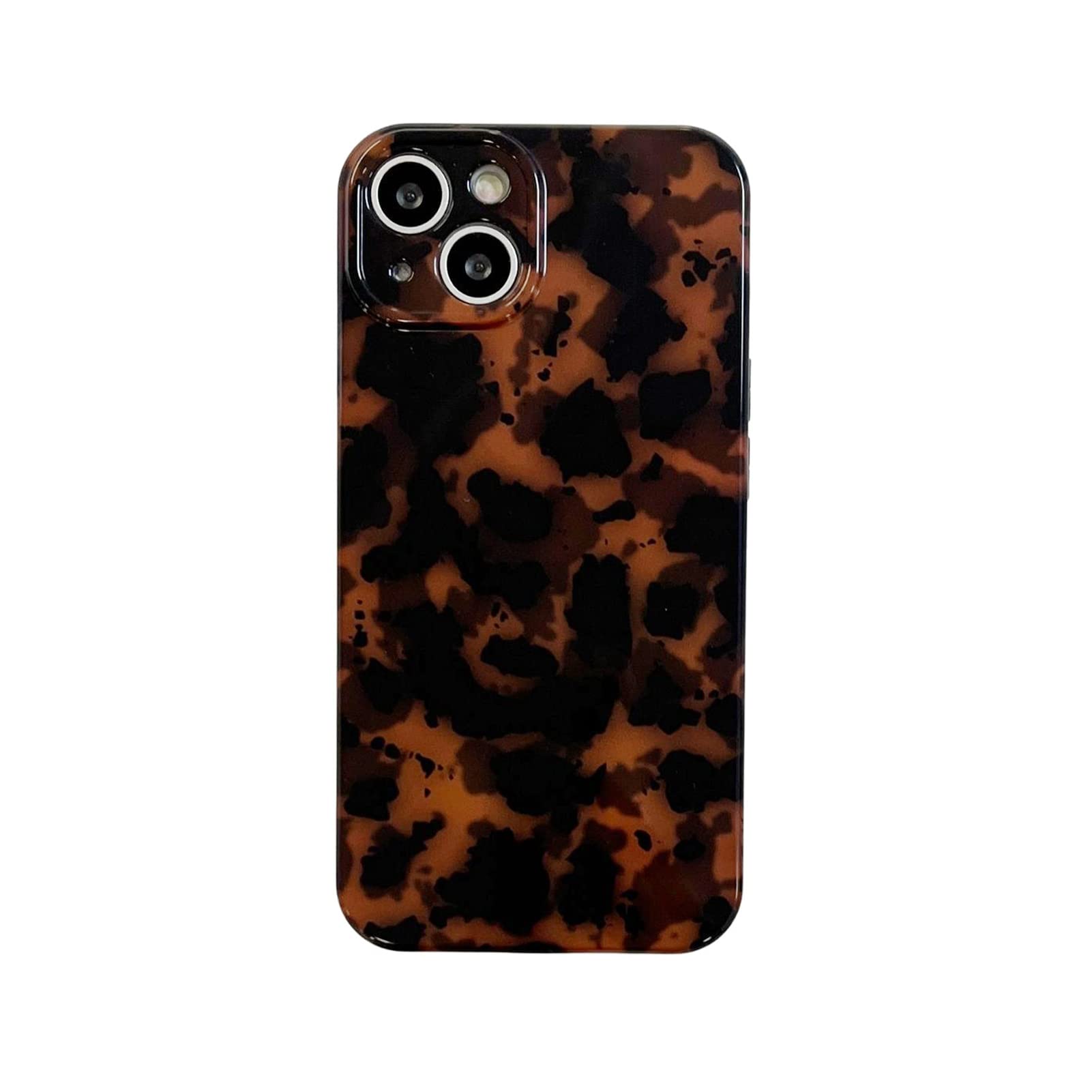Tortoise Shell Retro Phone Case Compatible With Iphone 14 2022 Chic Amber Brown Leopard Stylish Classic Soft Slim Protective Cov