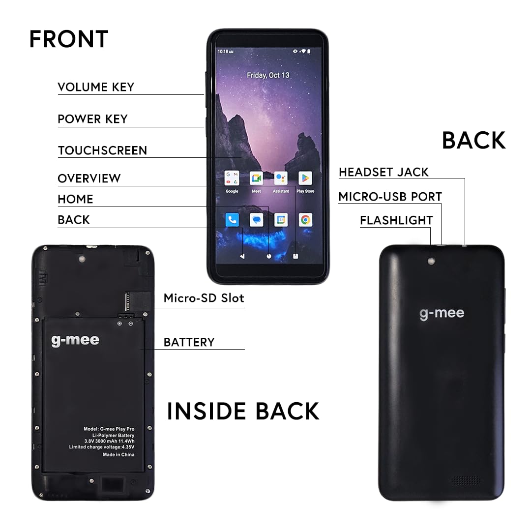 G Mee Play Pro 64Gb Android 12 Smartplayer, Mp3 Player W/Bluetooth & Wi Fi, Spotify Music Player/Mp4 Player & More, Kids' Safe D