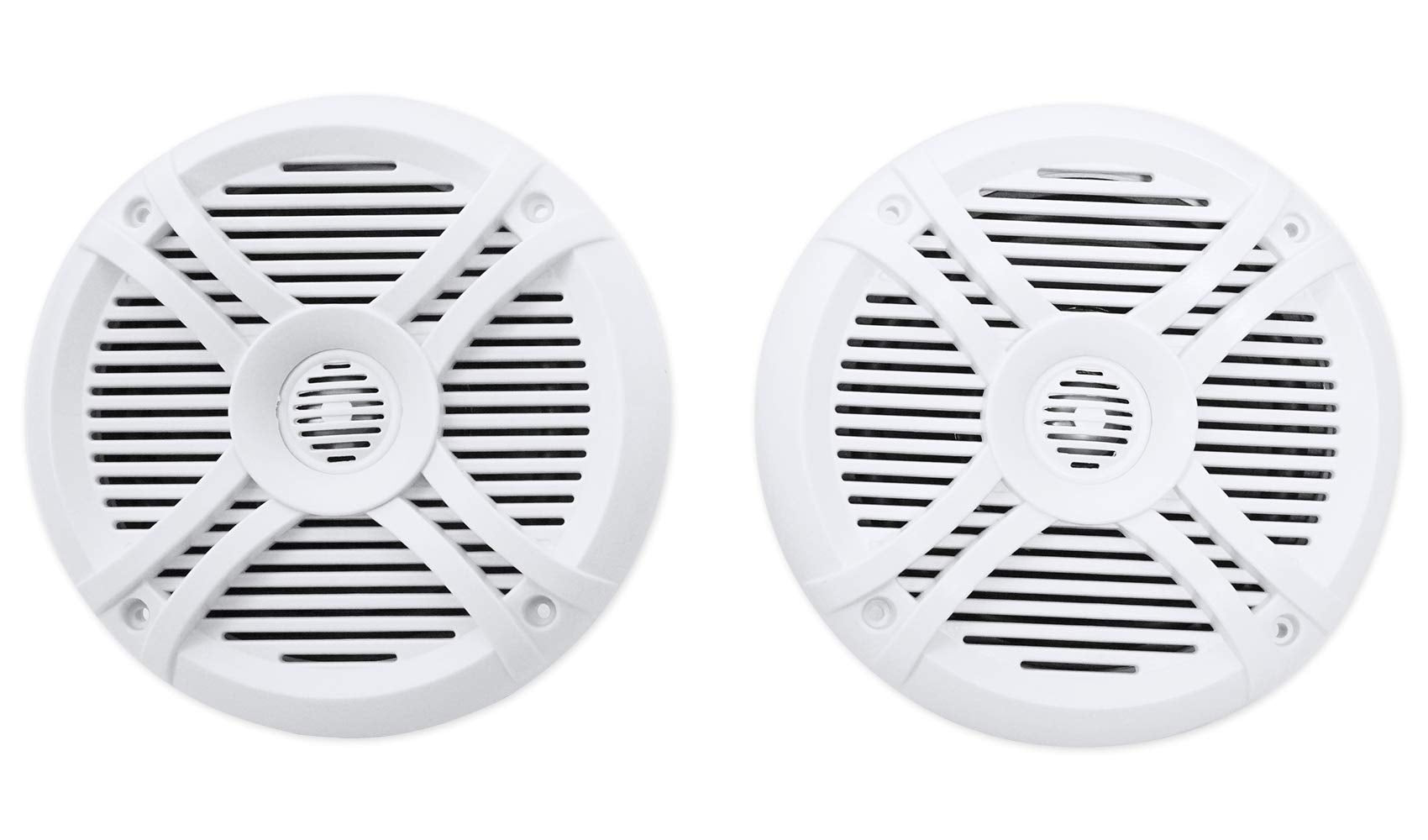Rockville Rmsts65w Pair 6.5 800W Waterproof Marine Boat Speakers 2-Way, White