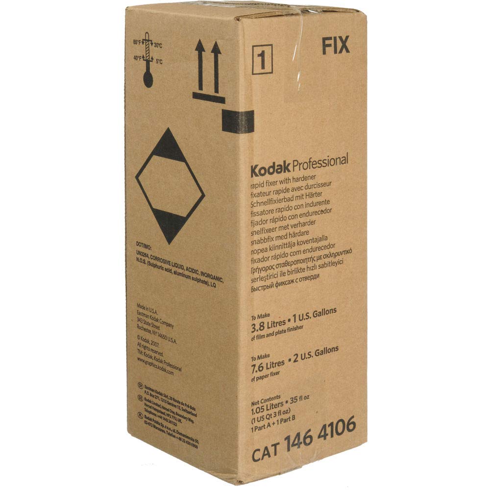 Kodak Rapid Fixer - Parts A & B For Black & White Film & Paper - 1 Gal For Film / 2 Gal For Paper