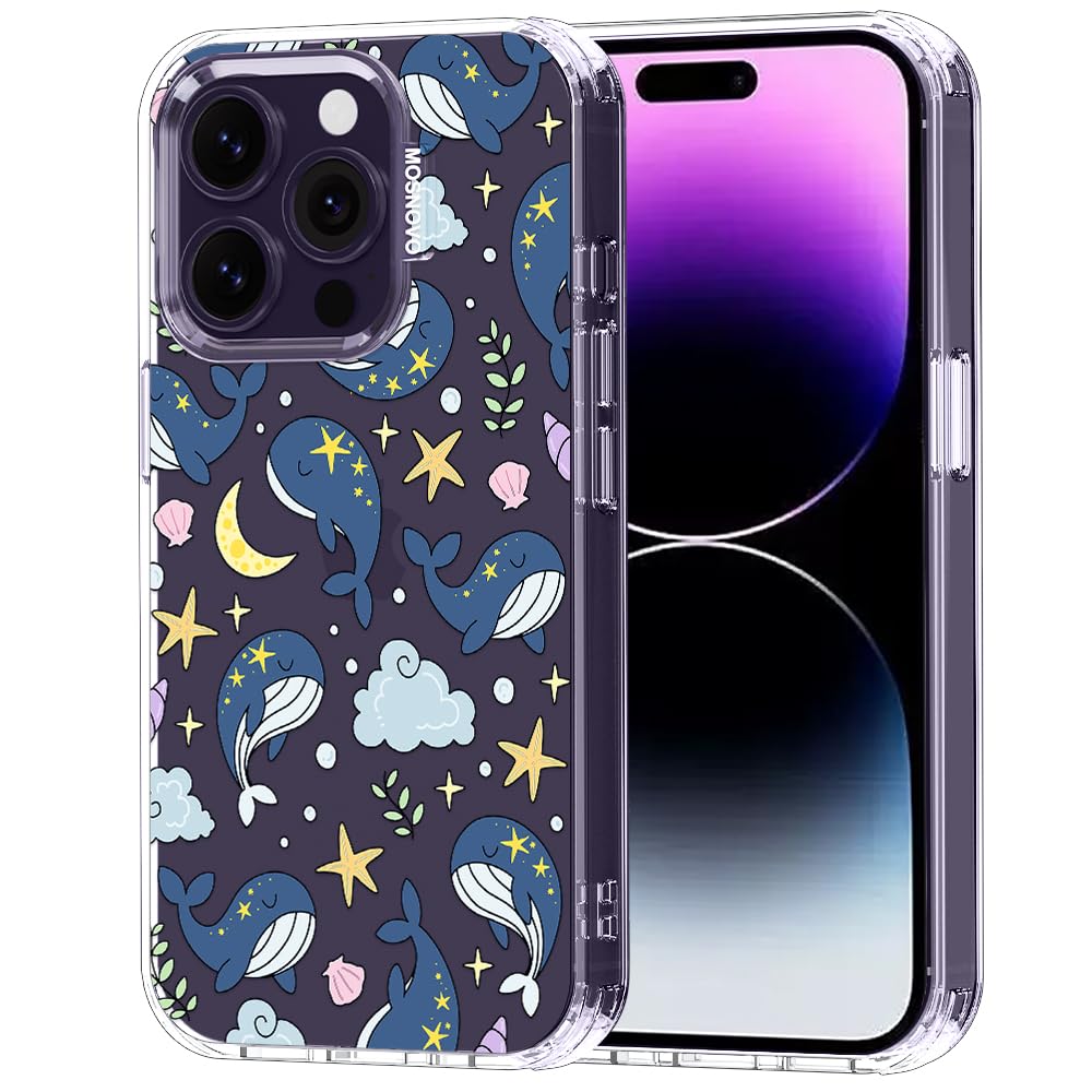 MOSNOVO for iPhone 14 Pro Case, Shockproof Military-Grade Protection 6.6ft Drop Tested, Clear Phone Case for iPhone 14 Pro, Moon