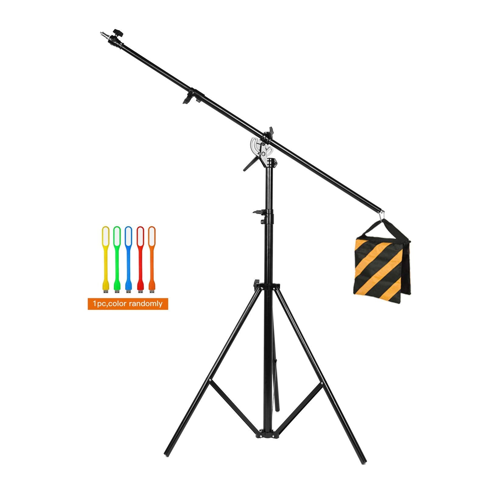 Conxtrue Max 13.2Ft/400Cm Two Way Adjustable Photo Studio Light Stand With 6.2Ft/190Cm Boom Arm And Sandbag, Aluminum Alloy Rota