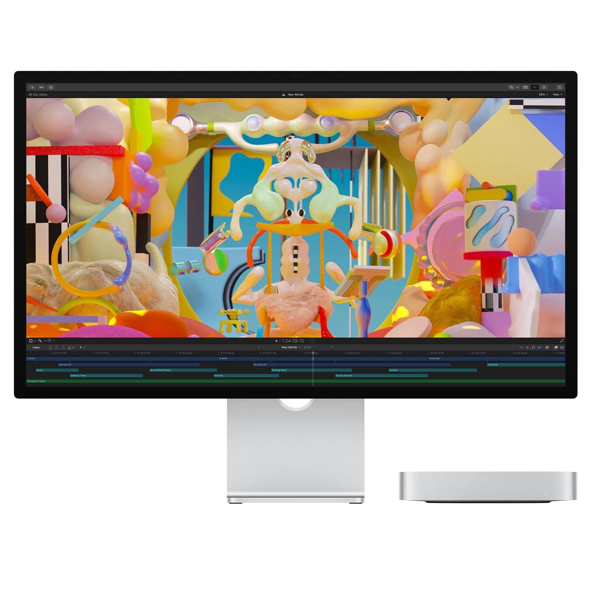 Apple Mac Mini Desktop Computer, M2 Chip with 8 Core CPU and 10 Core GPU, 16GB Memory, 256GB SSD, Early 2023