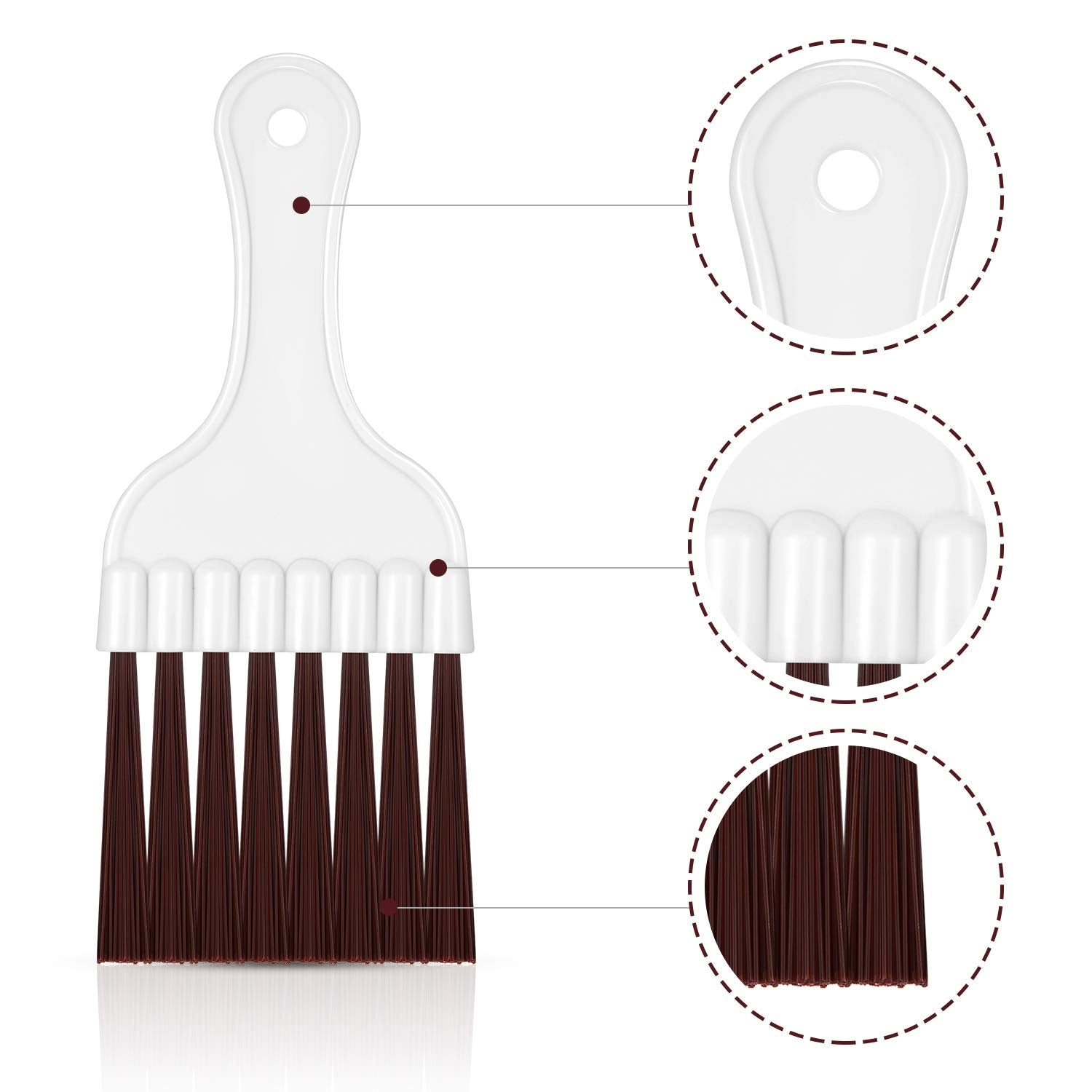 4 Packs Air Conditioner Condenser Cleaning Brush Refrigerator Coil Brush Hvac Coil Cleaner Brush Small Plastic Whisk Brush (Brow
