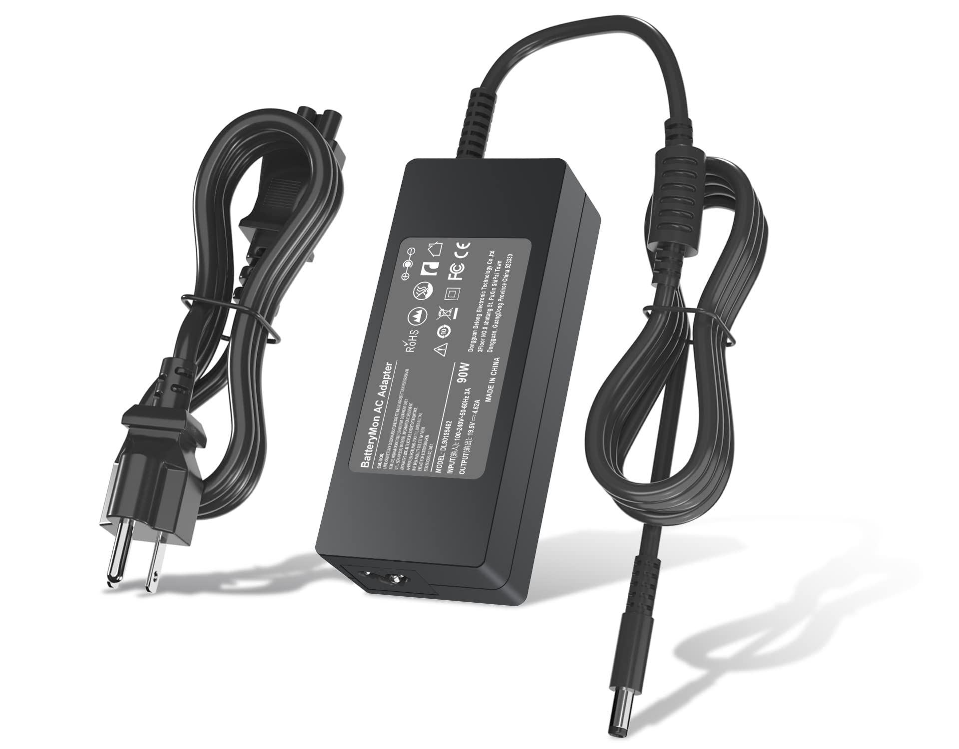 Batterymon 90W Optiplex Charger For Dell Optiplex 3060 7070 7040 9020 9010 7090 7050 3090 3080S 3070 3050 3040 3046 3020 7060 Micro Desktop Computer Ac Adapter Fit 65W Dell Optiplex Power Supply Cord