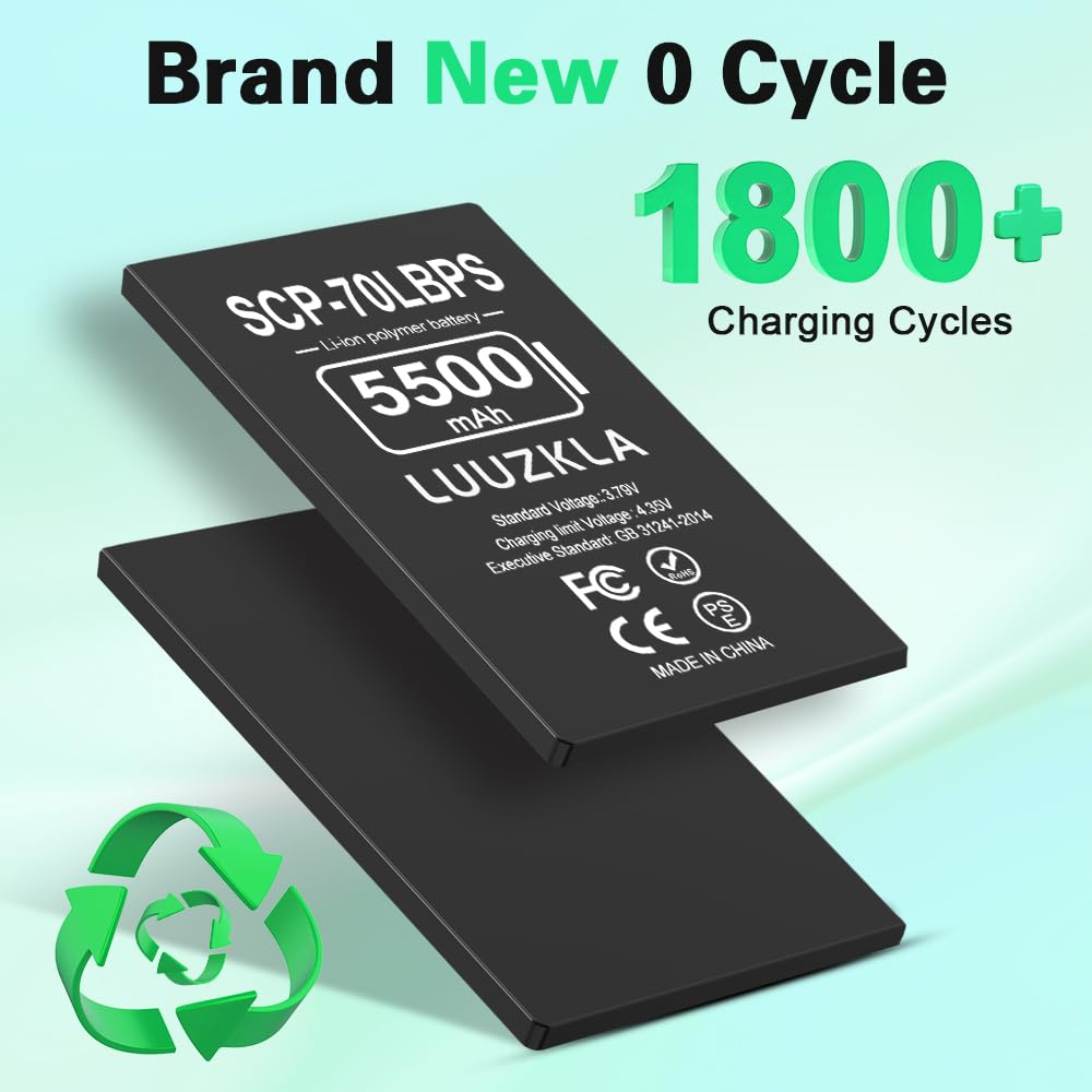 Luuzkla 5500Mah Scp 70Lbps Battery, (2024 New Upgrade) Super Capacity Replacement Battery Compatible With Kyocera Scp 70Lbps  0