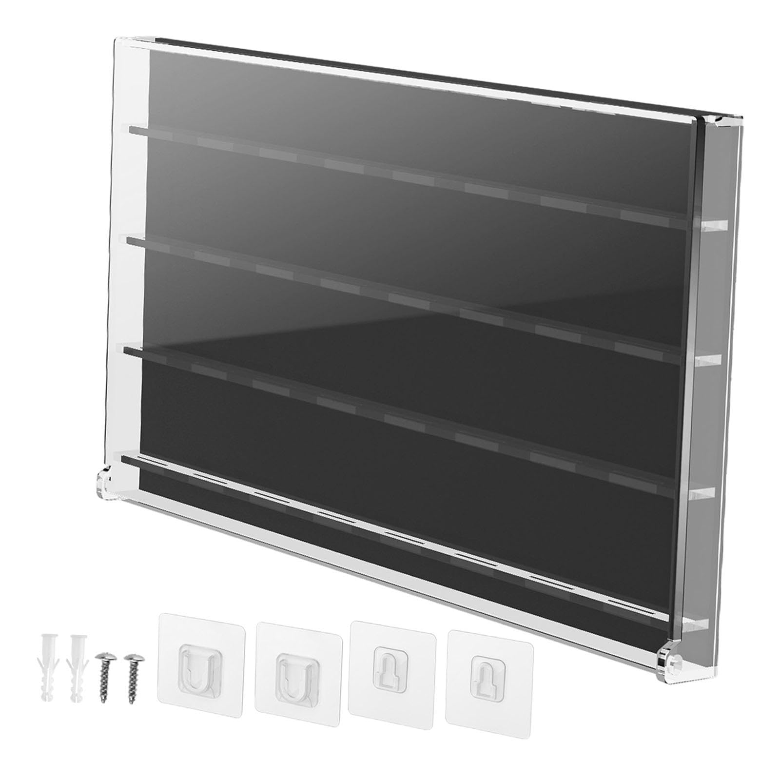 Heavenglow Acrylic Display Case Storage Box Guitar Pick Wall Holder For Home Men Lovers Black