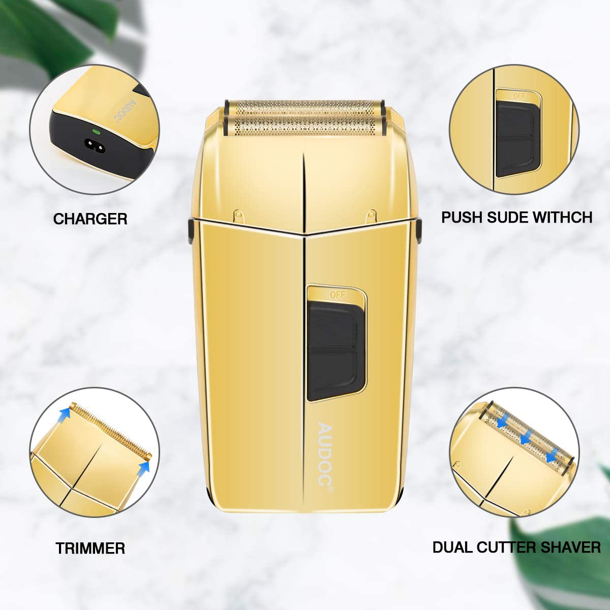 2 In 1 Professional Men'S Electric Shaver Razor Foil Shaver Bald Head Shaver Barber Professional Hair Beard Trimmer Grooming Kit