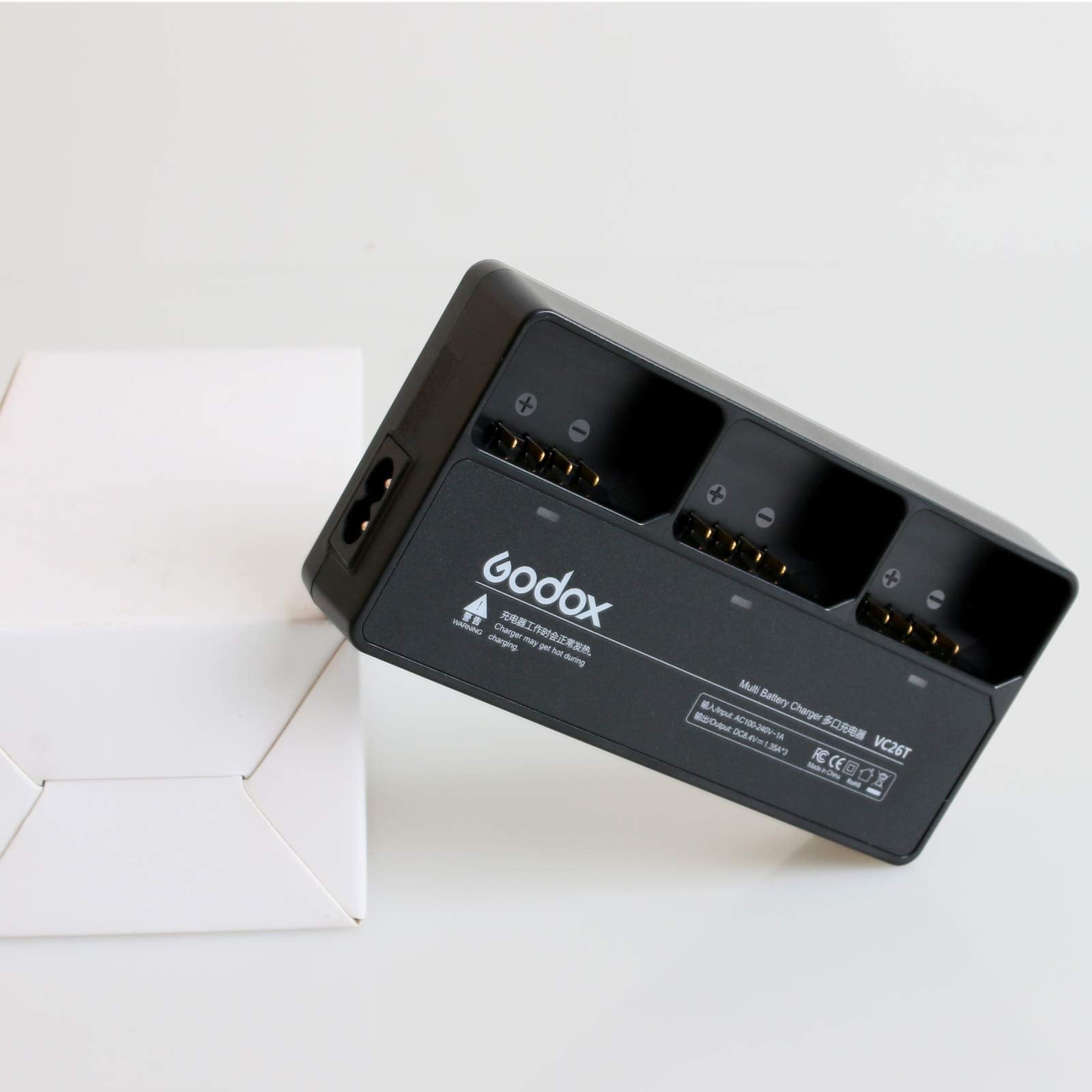 Godox Vc26T Triple Battery Charger Kit For Godox V1 V1 Pro Flash Speedlite Vb26 Vb26A Vb26B Vb30 Lithium Battery Pack